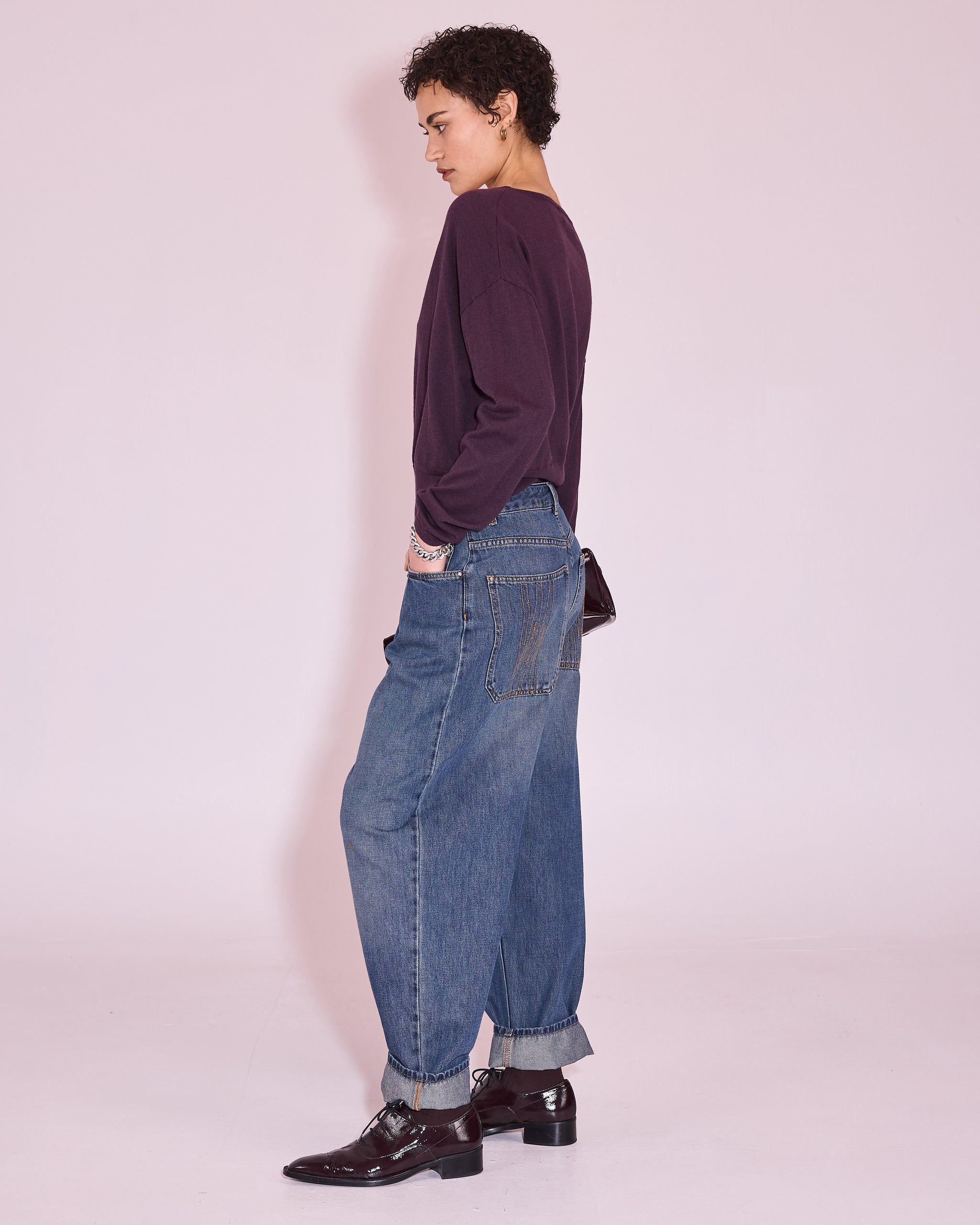 Jinzhou knitted sweater in grape