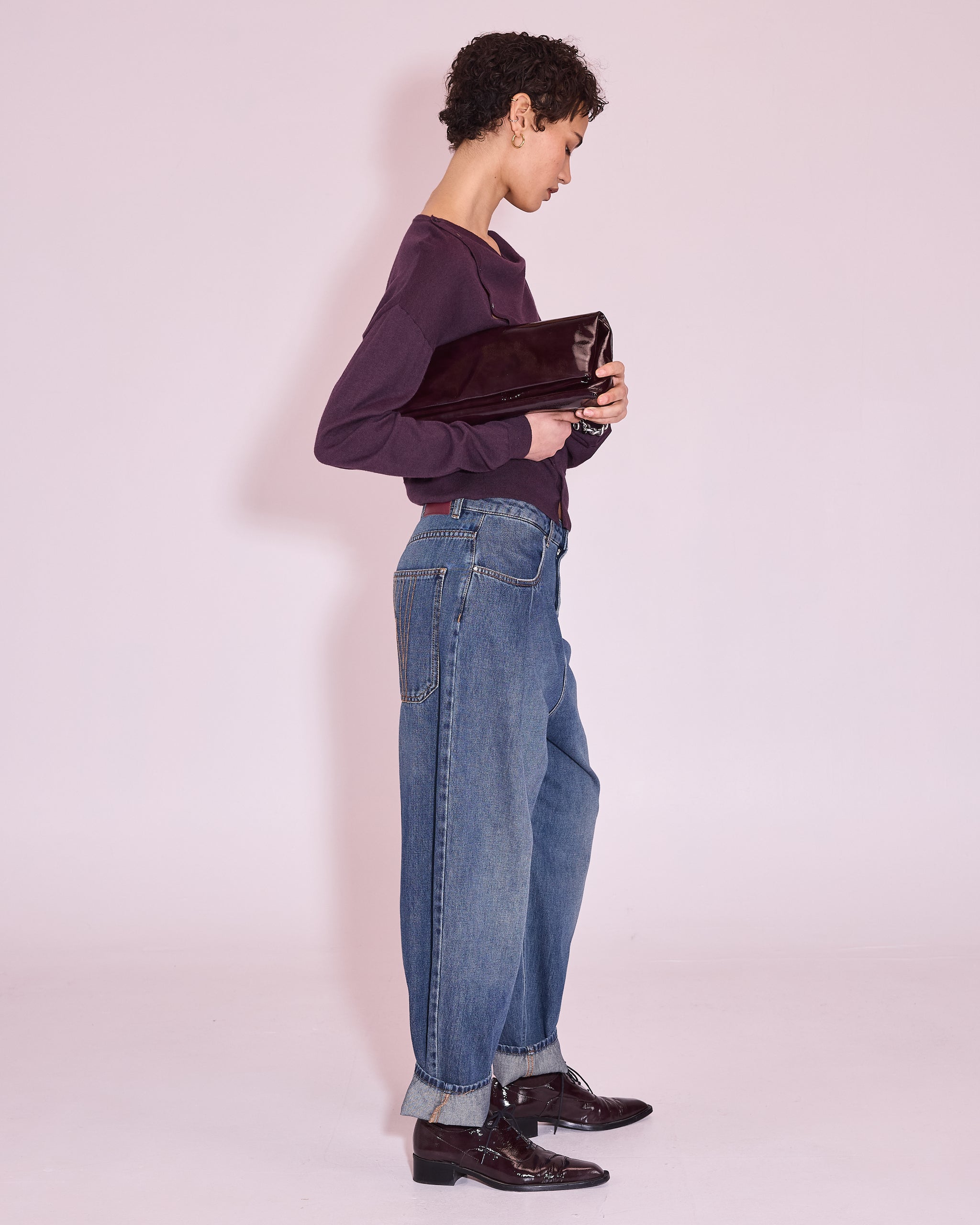 Jinzhou knitted sweater in grape