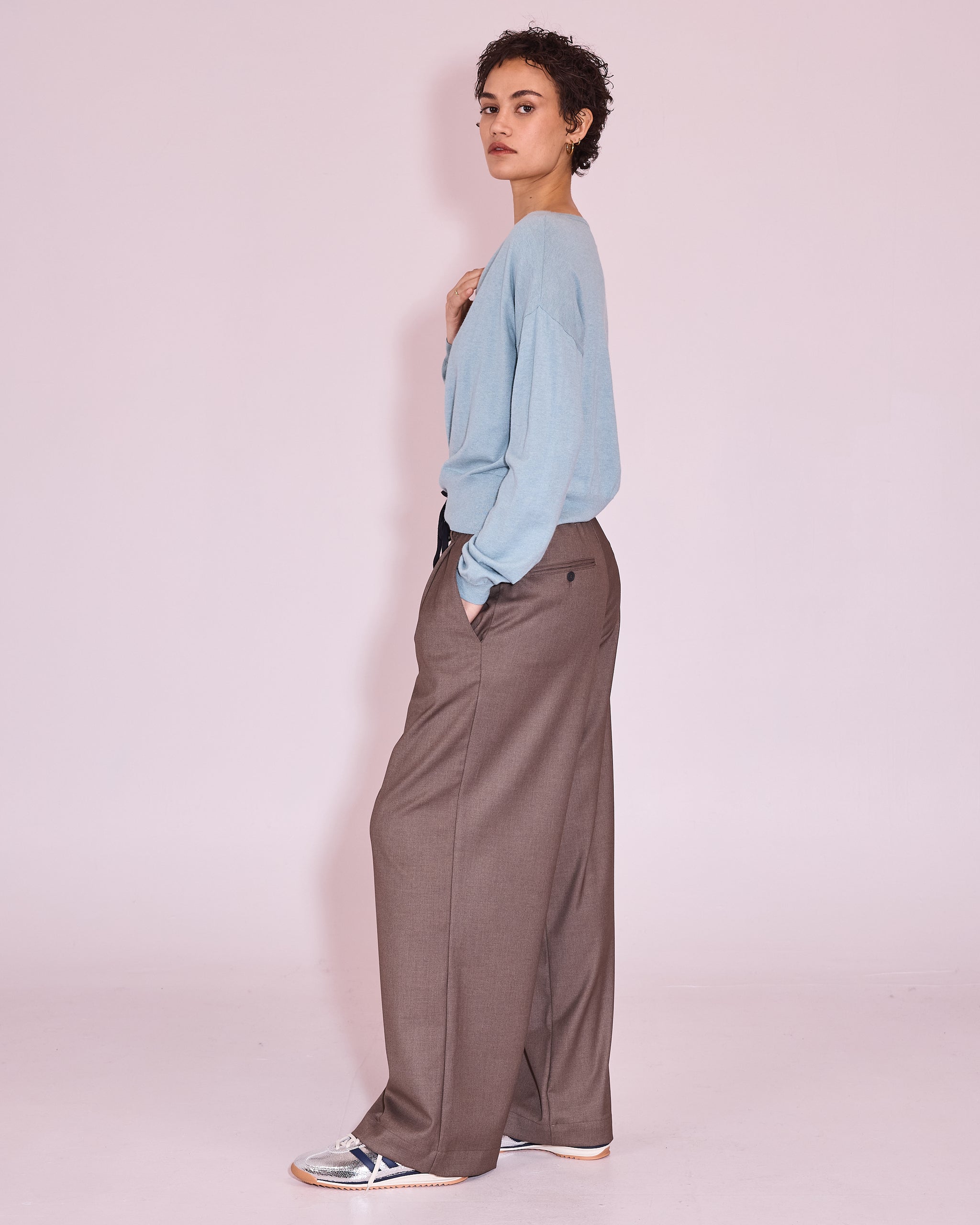 Jinzhou knitted sweater in cloud blue