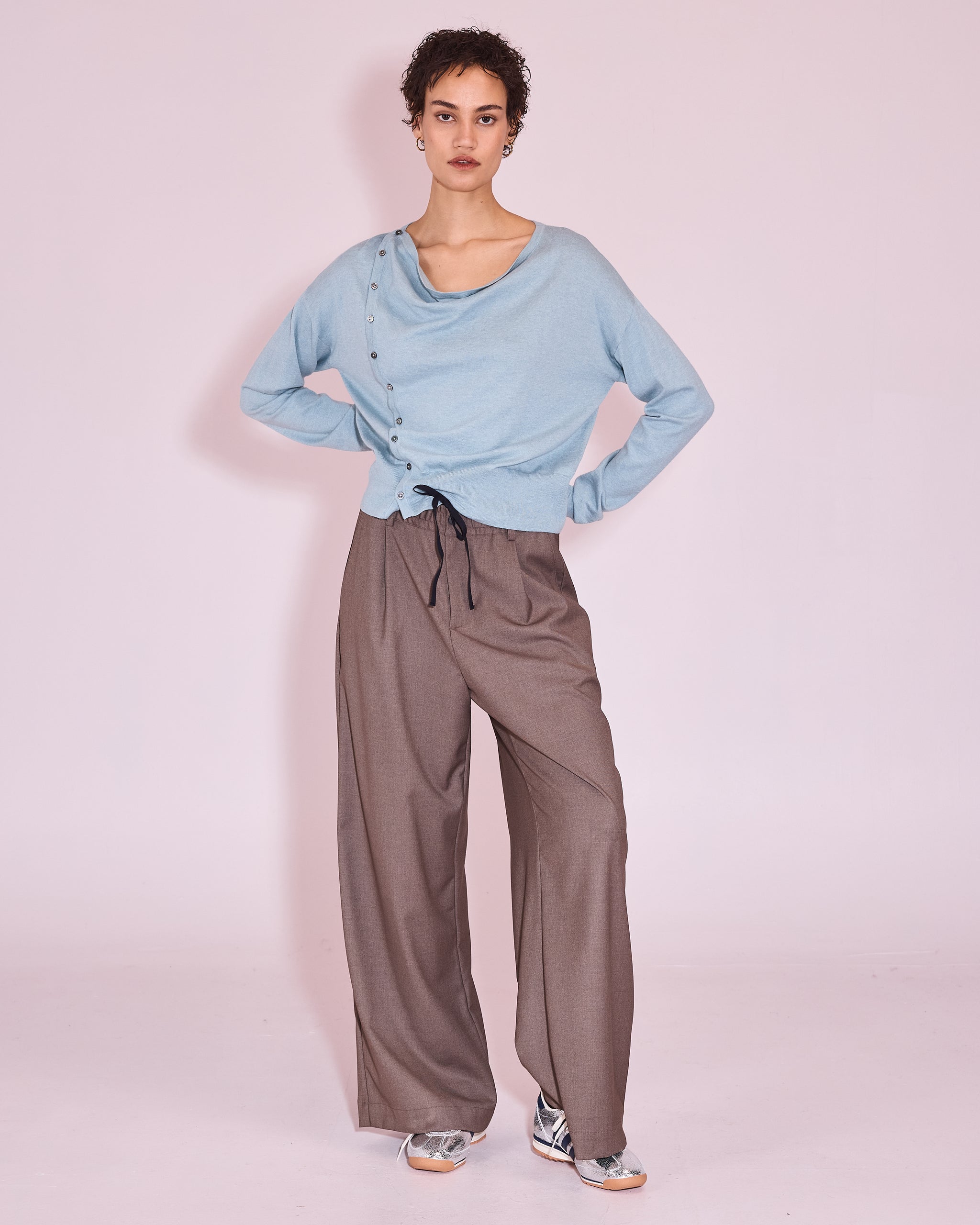 Jinzhou knitted sweater in cloud blue