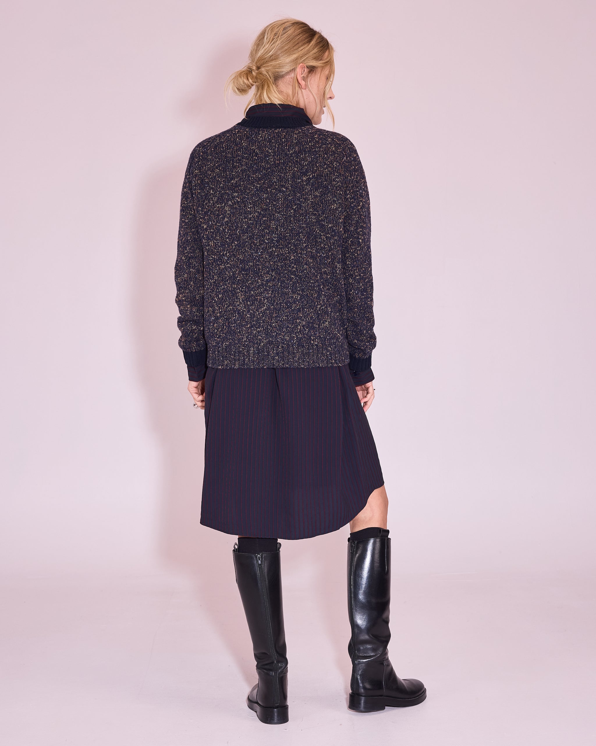 Jefferson trui in midnight blue / amber
