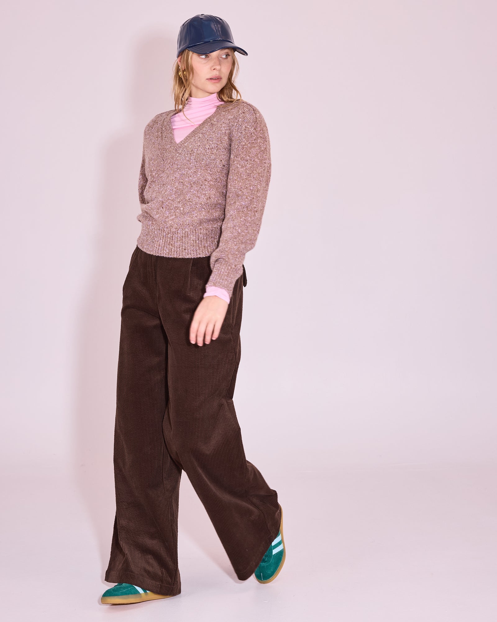 Jerevan knitted jumper in nomad / pink lavender