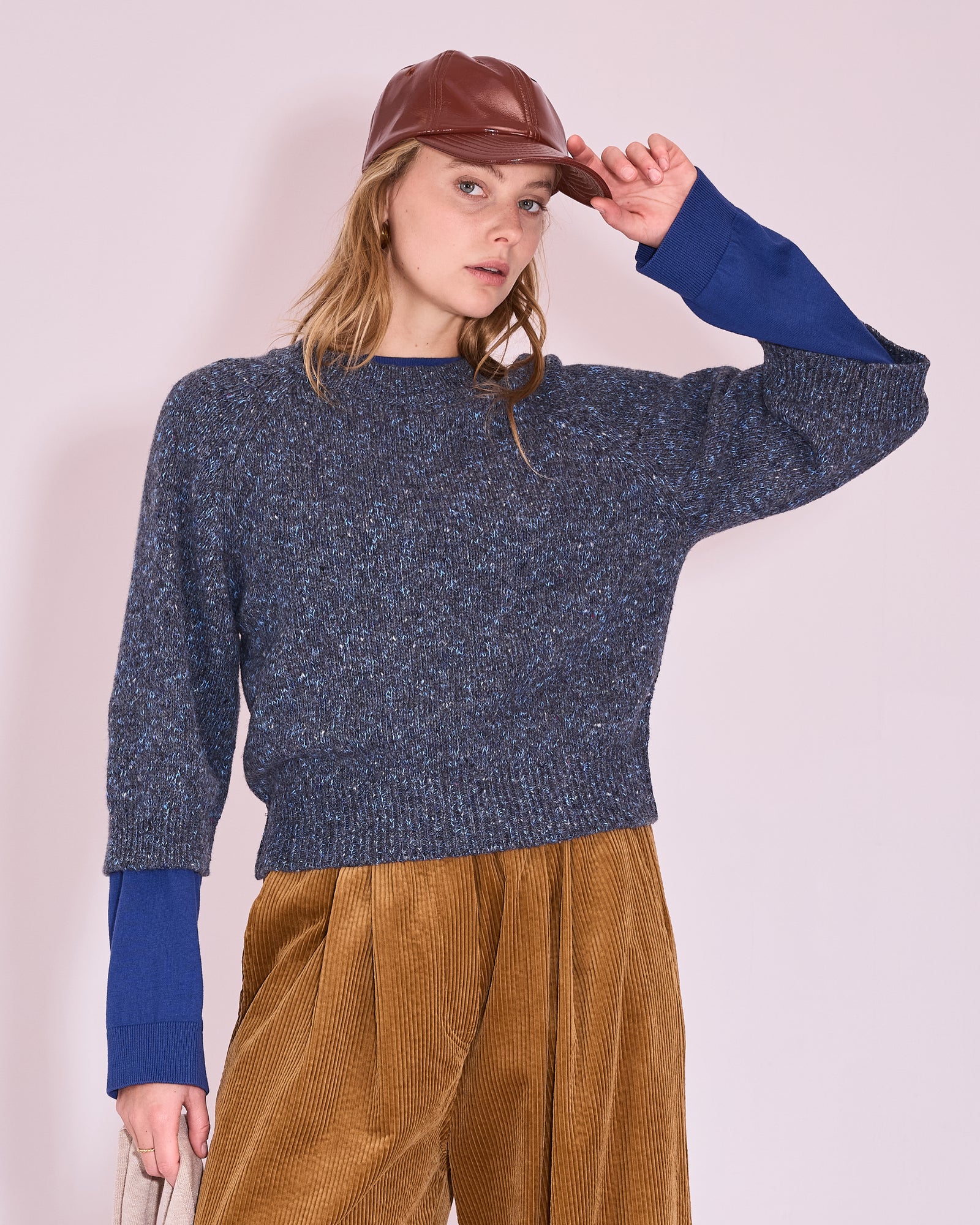 Jakarta trui in grey / river blue