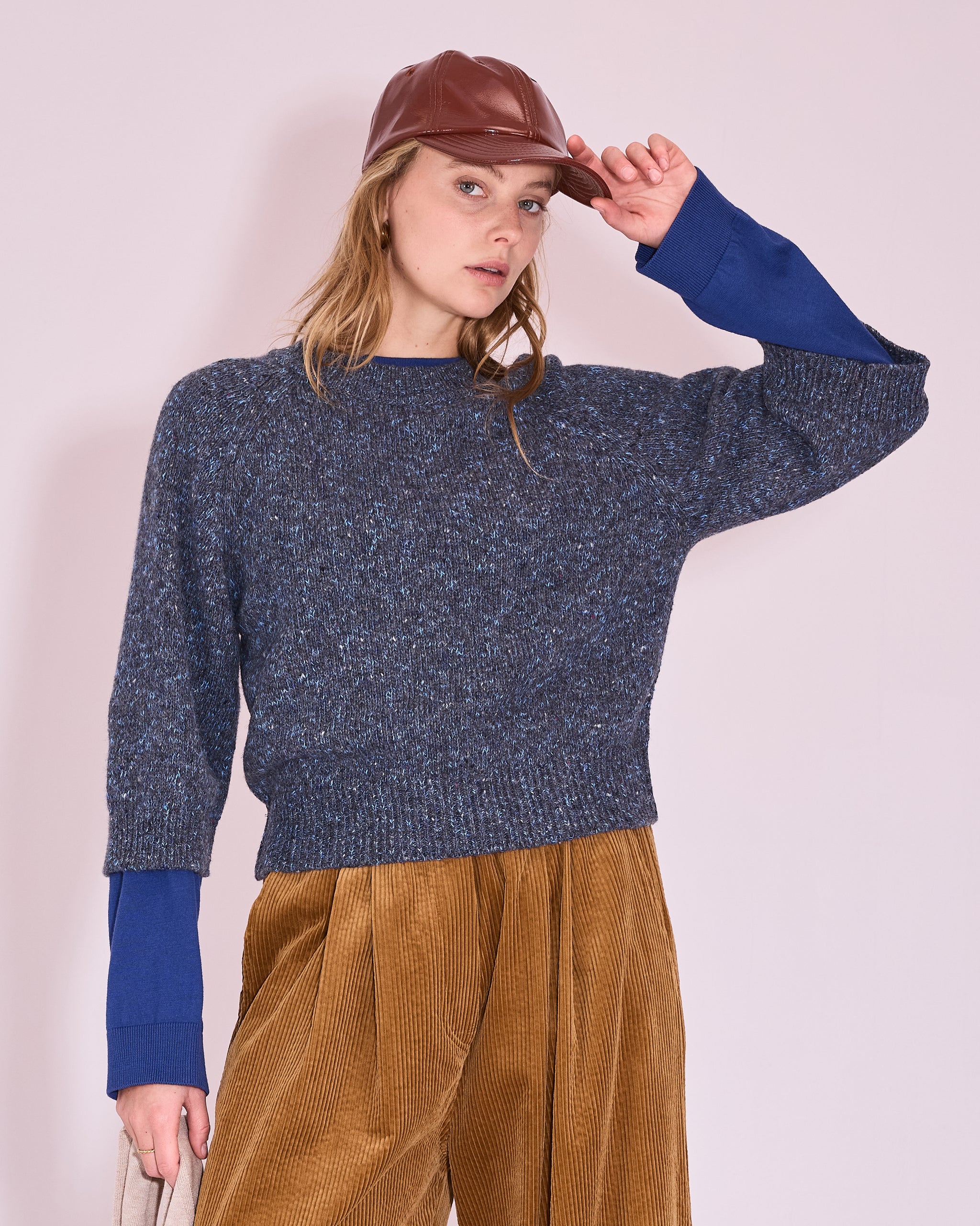 Jakarta trui in grey / river blue