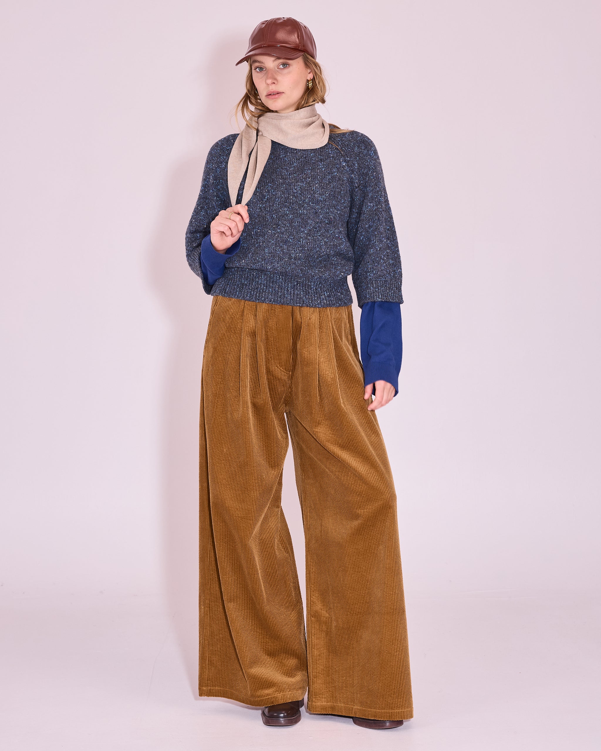 Jakarta trui in grey / river blue