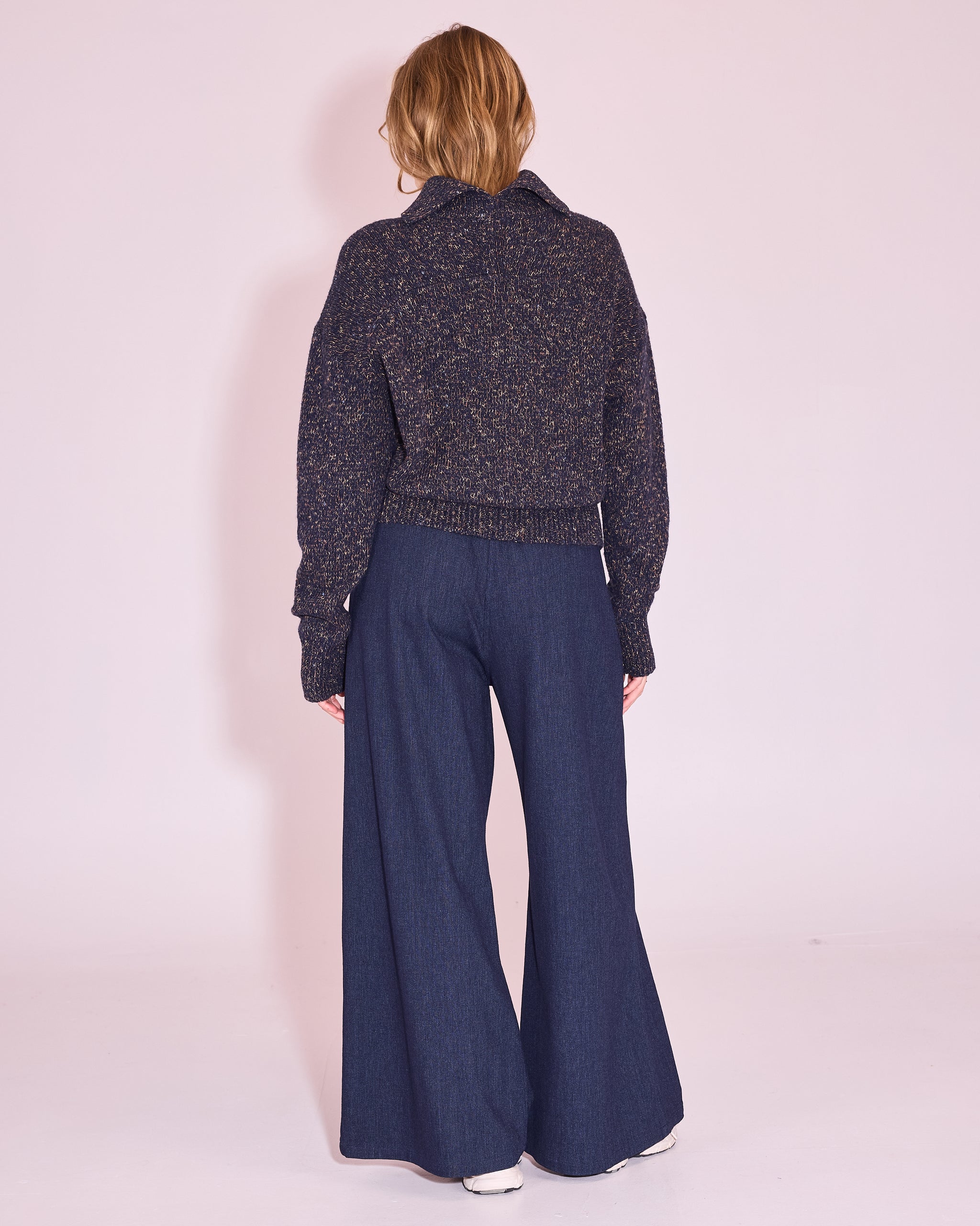 Joure trui in midnight blue / amber