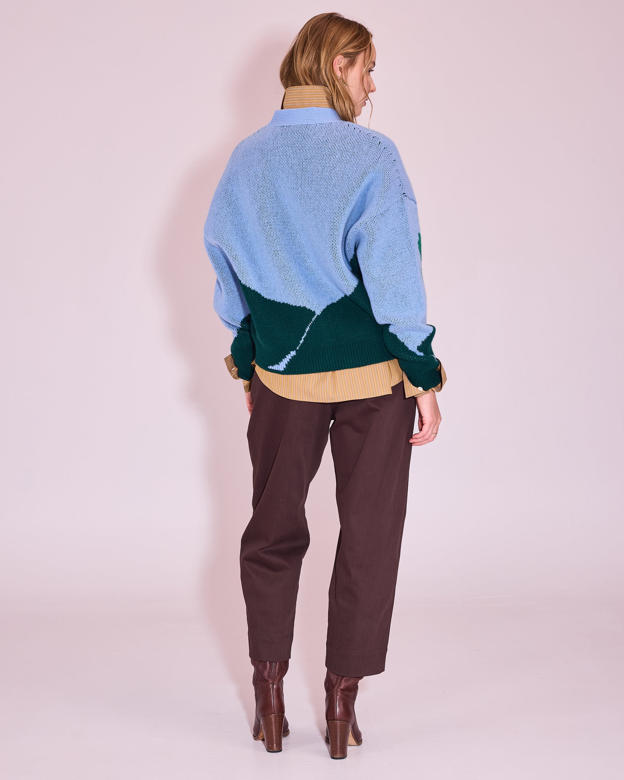 Jessieville cardigan in powder blue