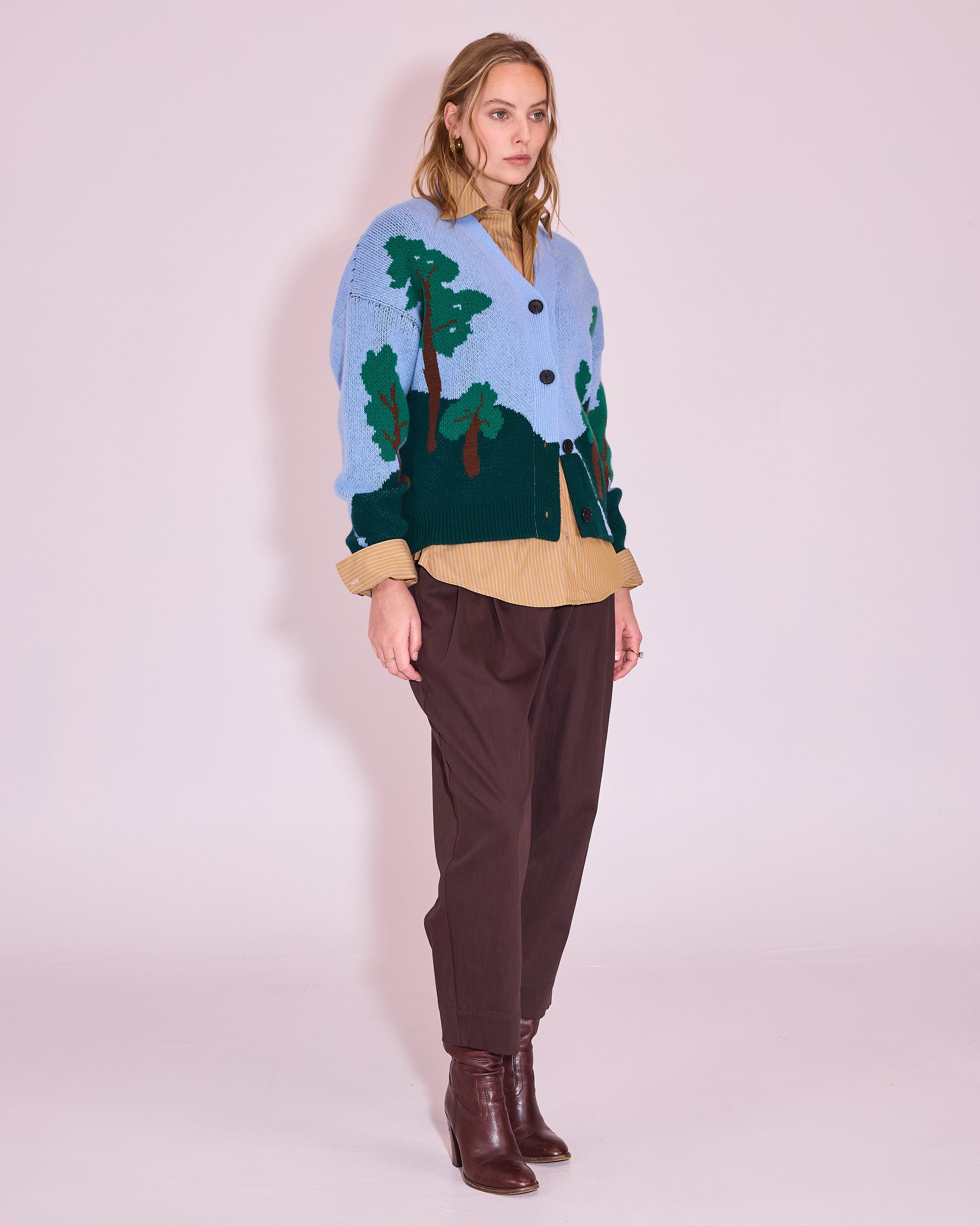 Jessieville cardigan in powder blue
