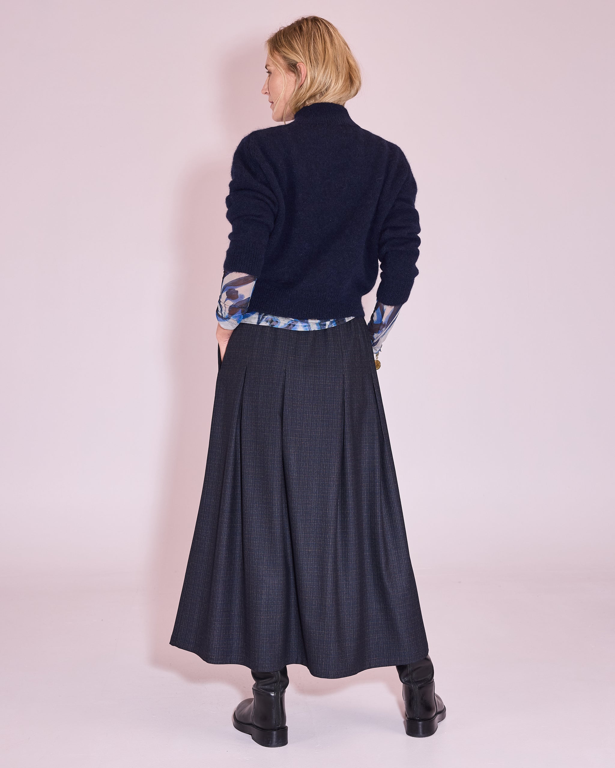Juneau trui in midnight blue