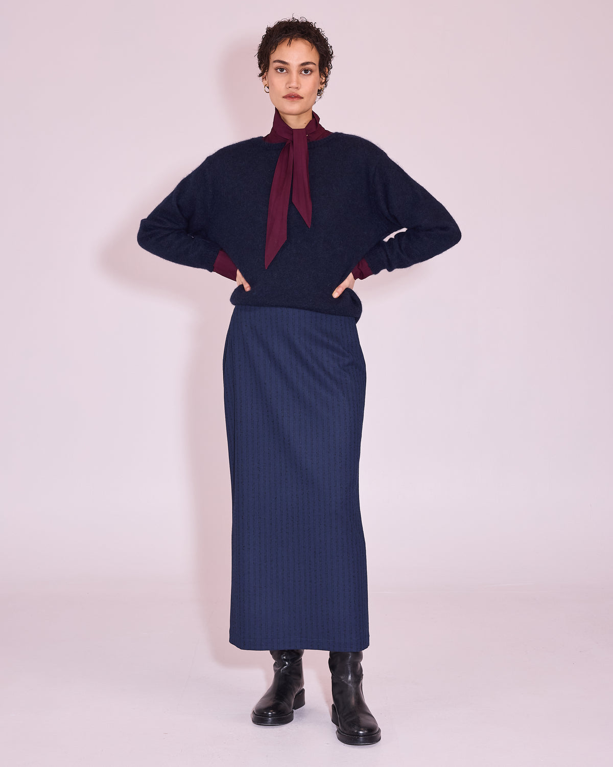 Jena trui in midnight blue