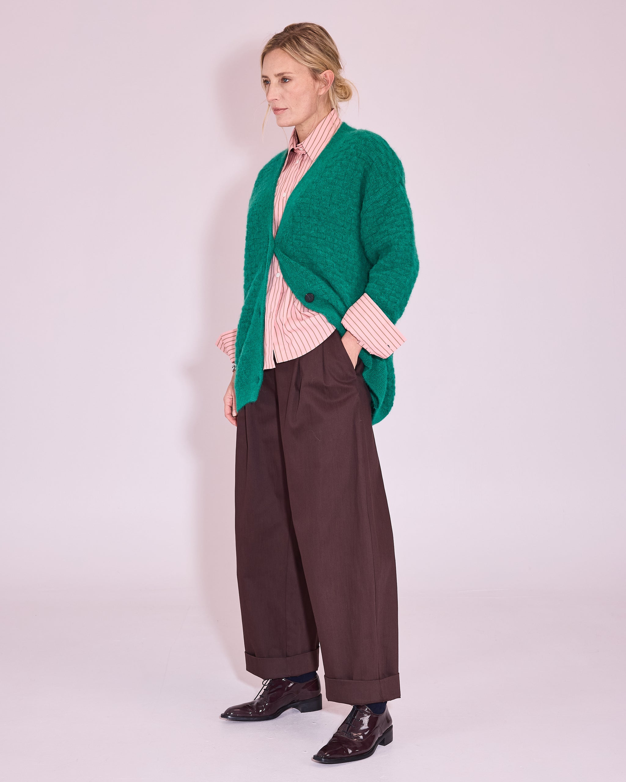Jasa cardigan in emerald
