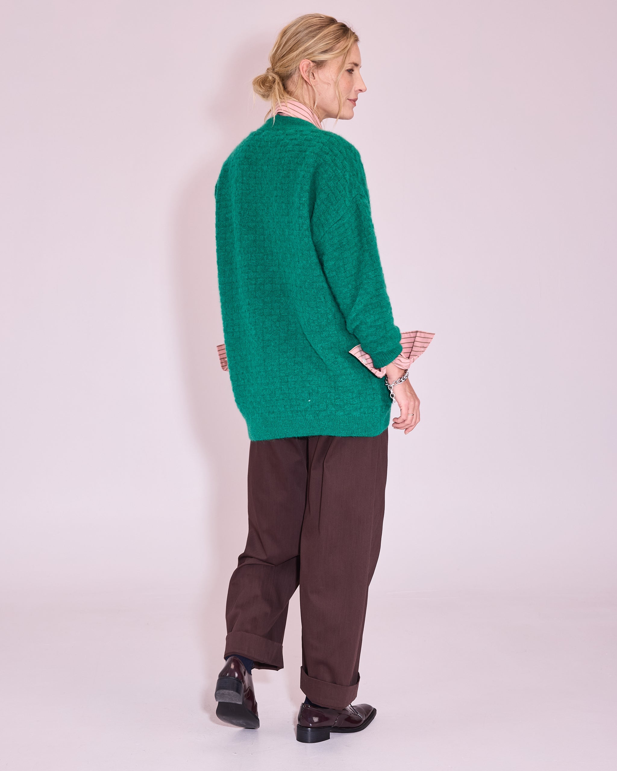 Jasa cardigan in emerald