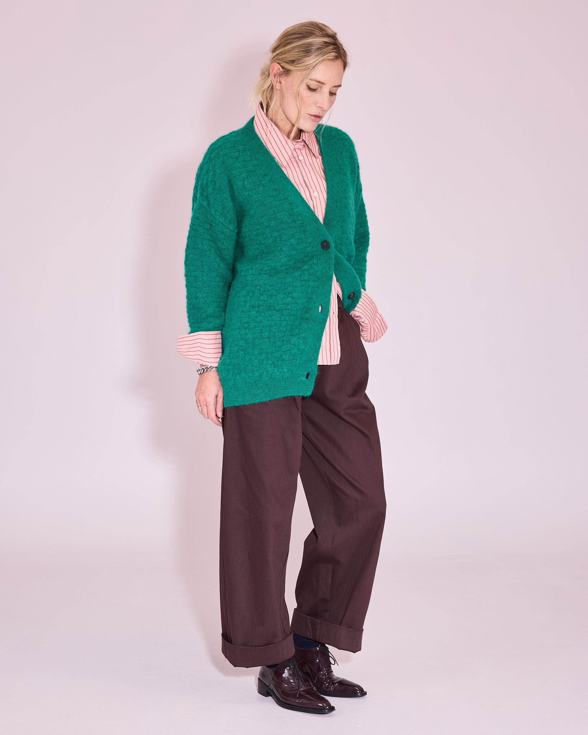Jasa cardigan in emerald