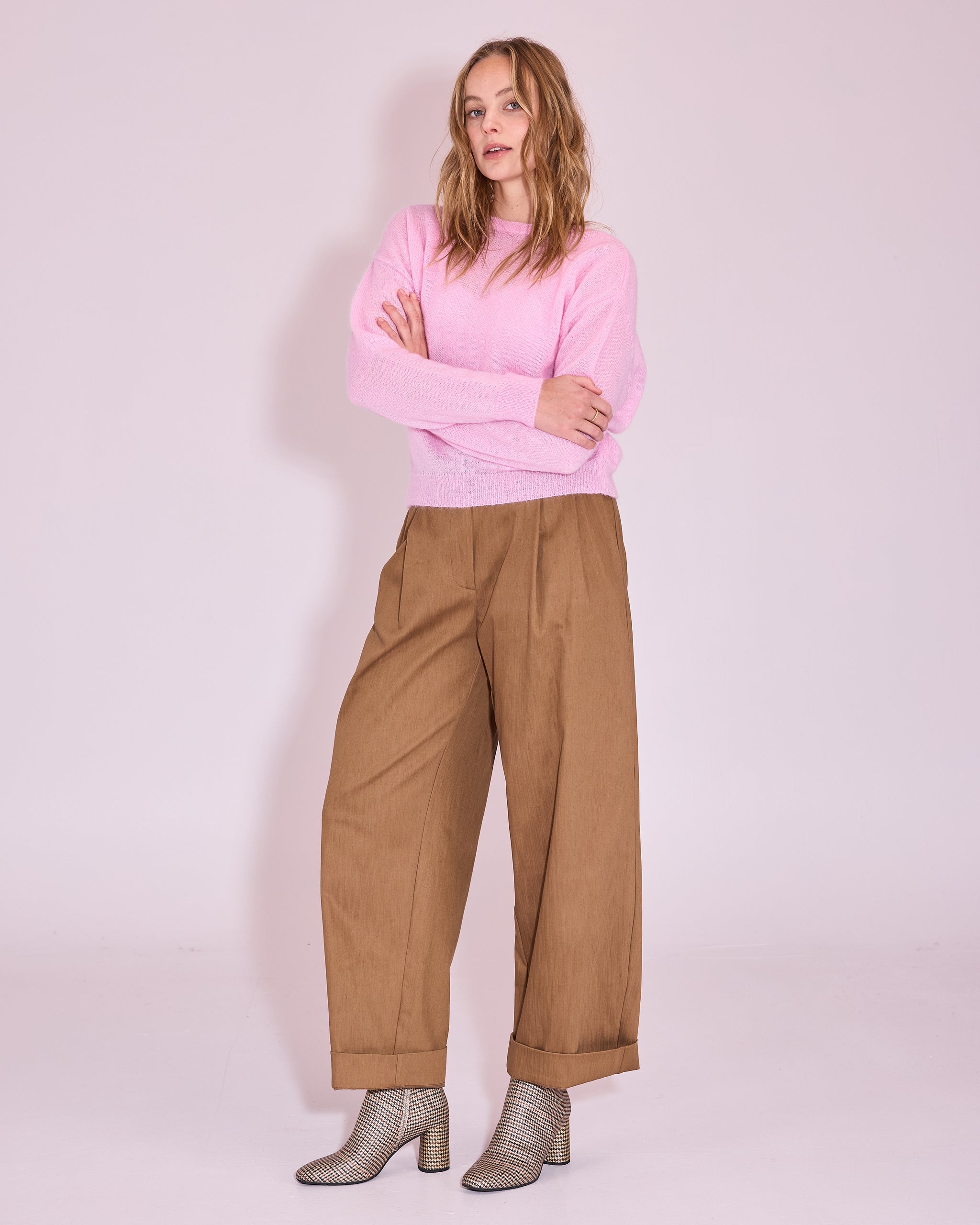 Janabaai overslag trui in soft pink
