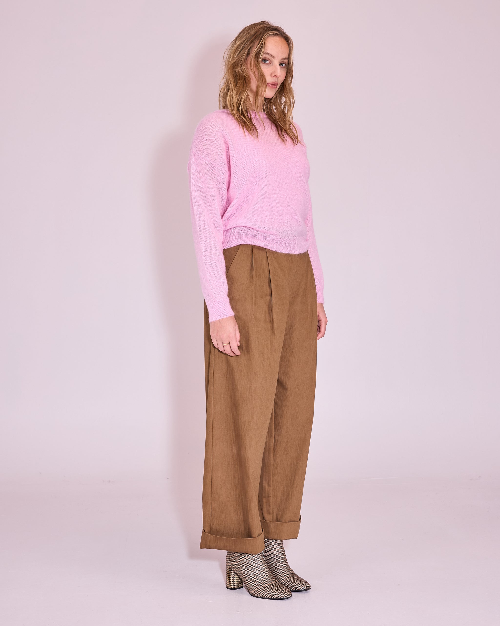 Janabaai overslag trui in soft pink