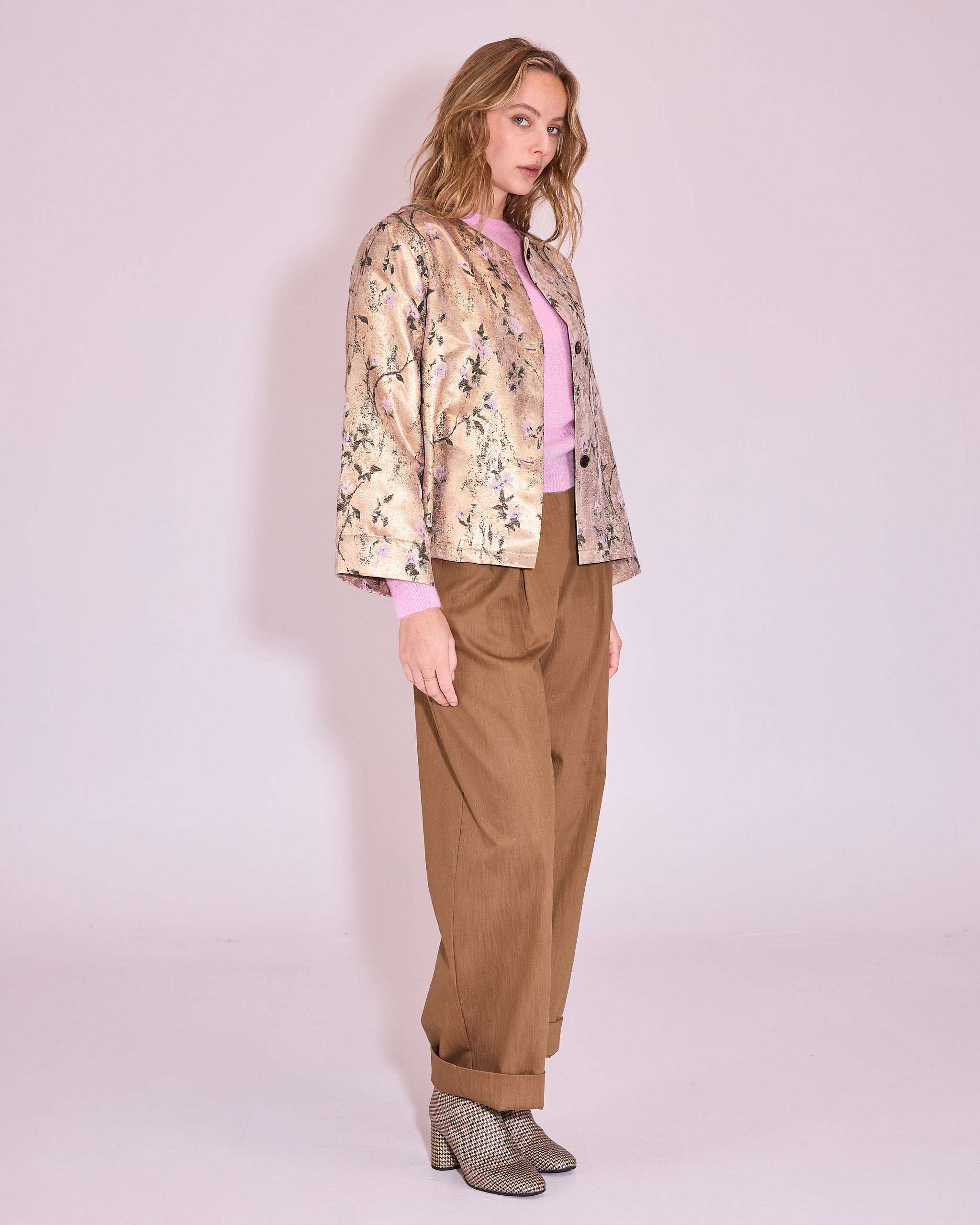 Janabaai overslag trui in soft pink