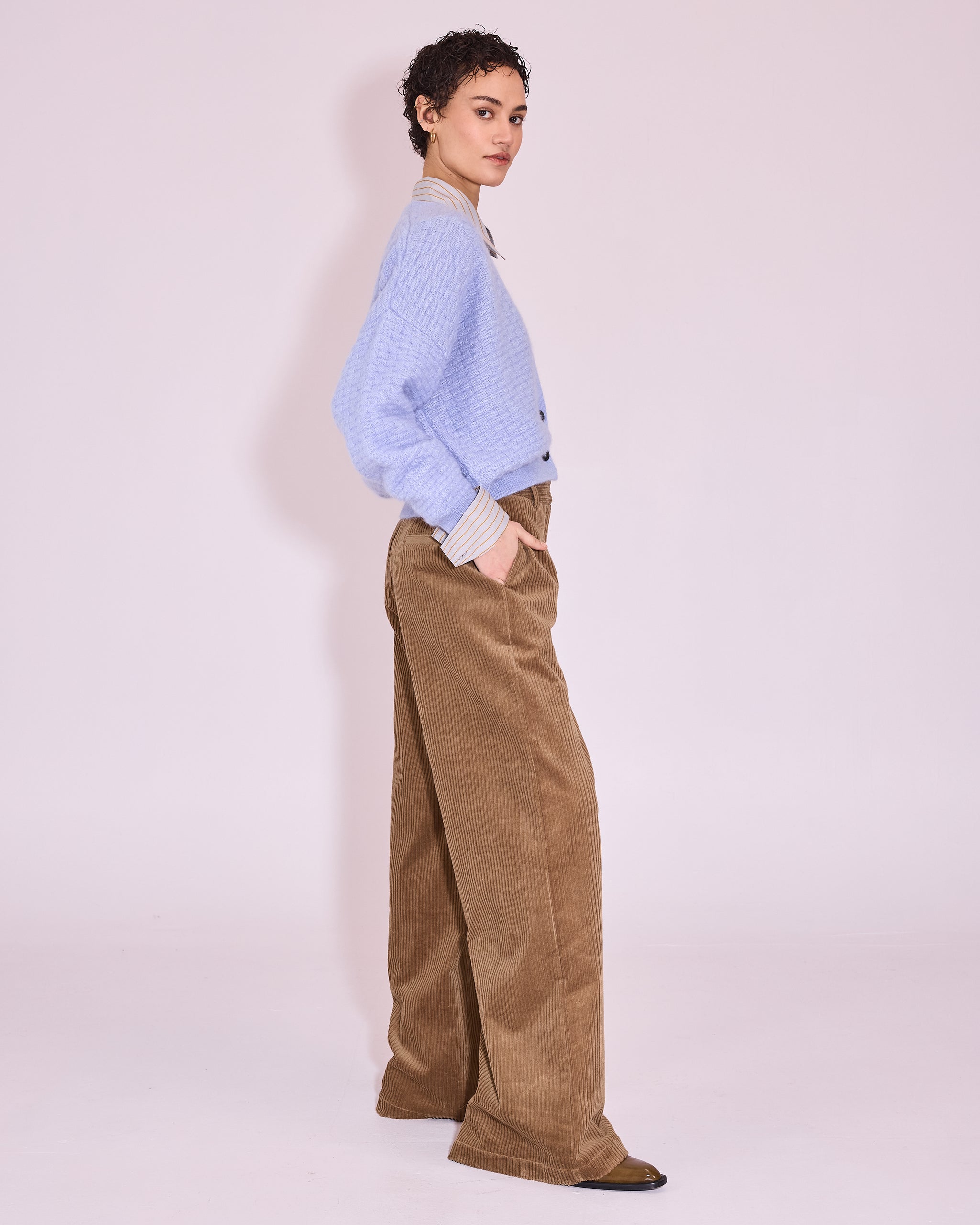 Jilin cardigan in soft lavender
