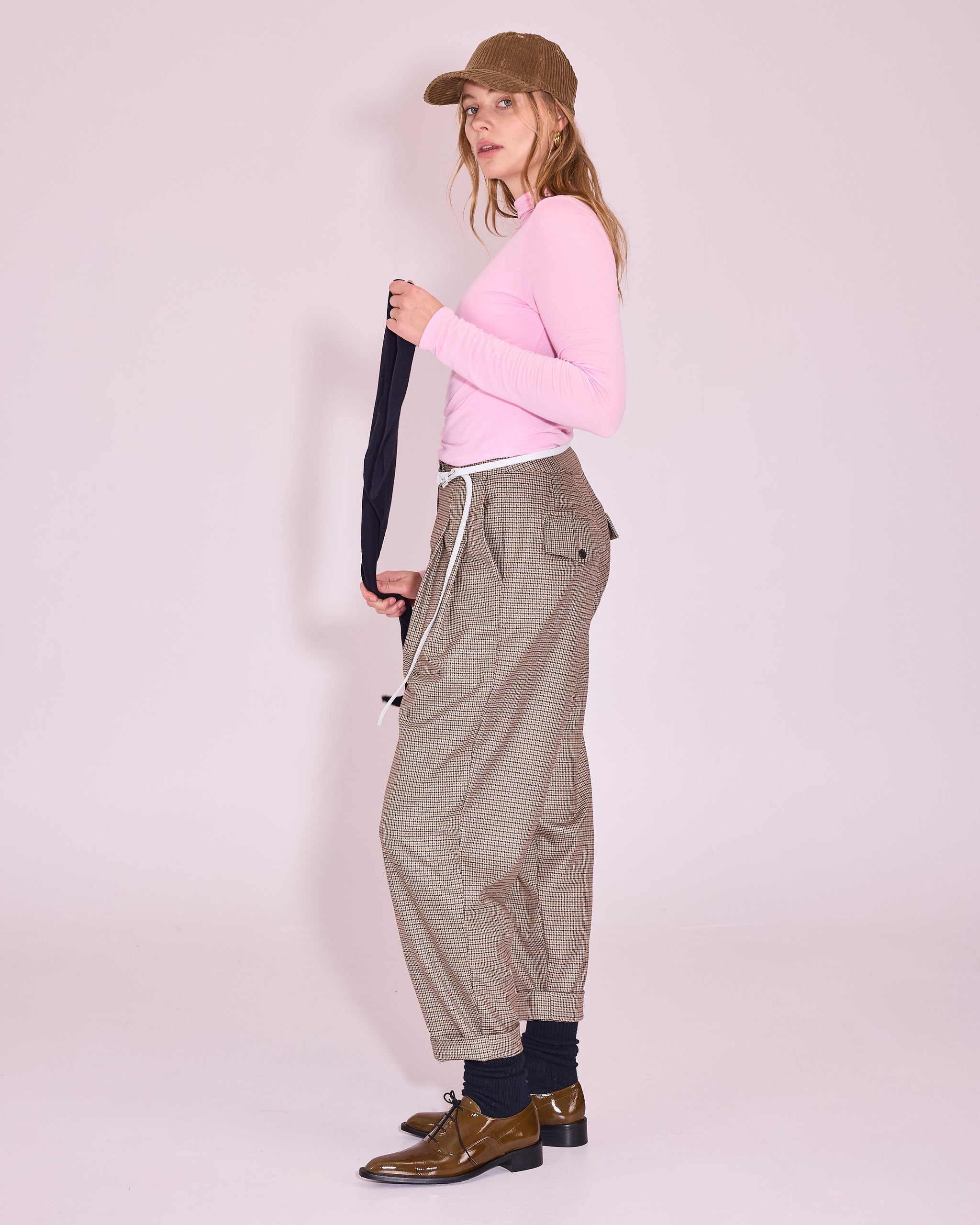 Jérome trousers in pied-de-poule