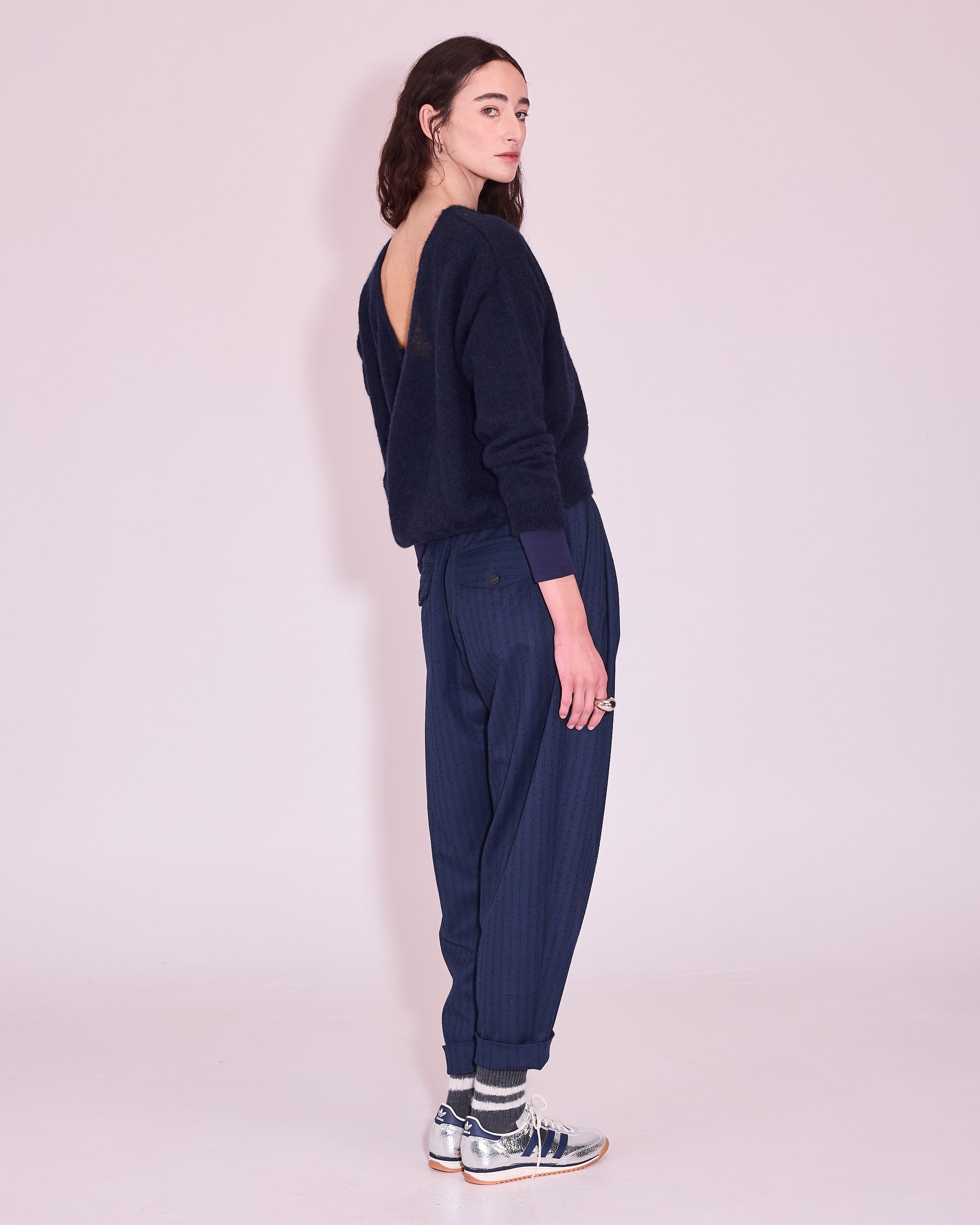 Jérome broek in blue / black stripes