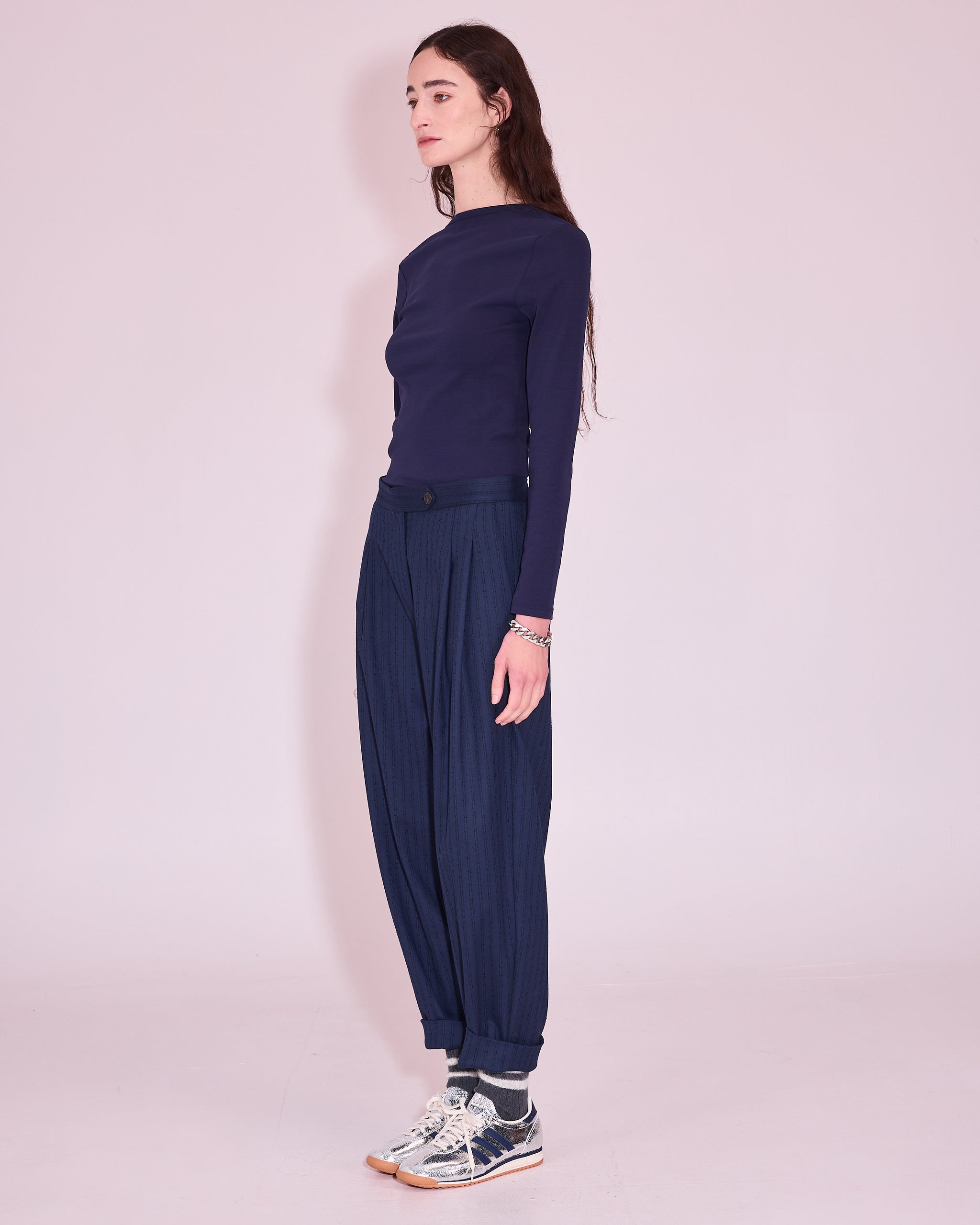 Jérome broek in blue / black stripes