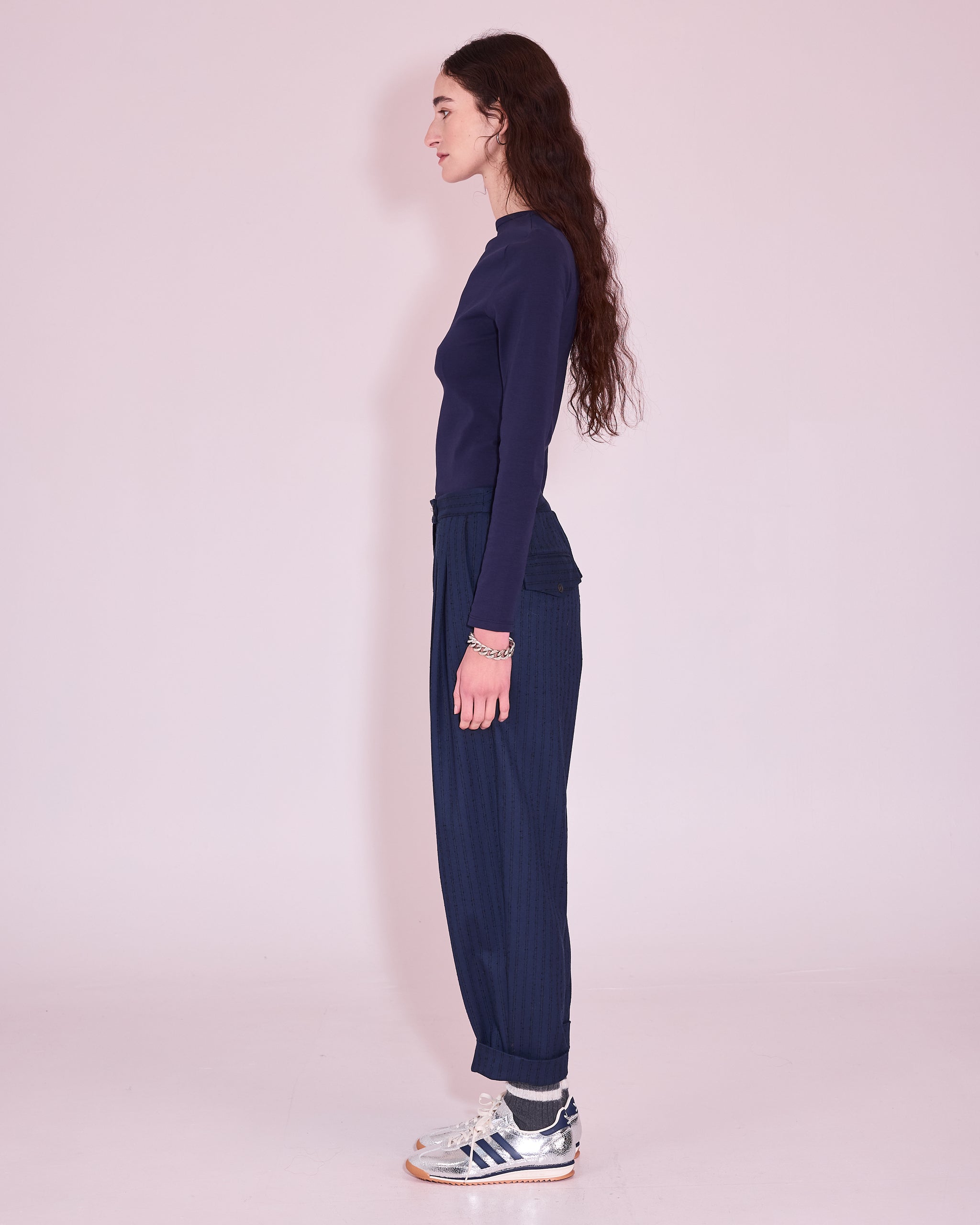 Jérome broek in blue / black stripes