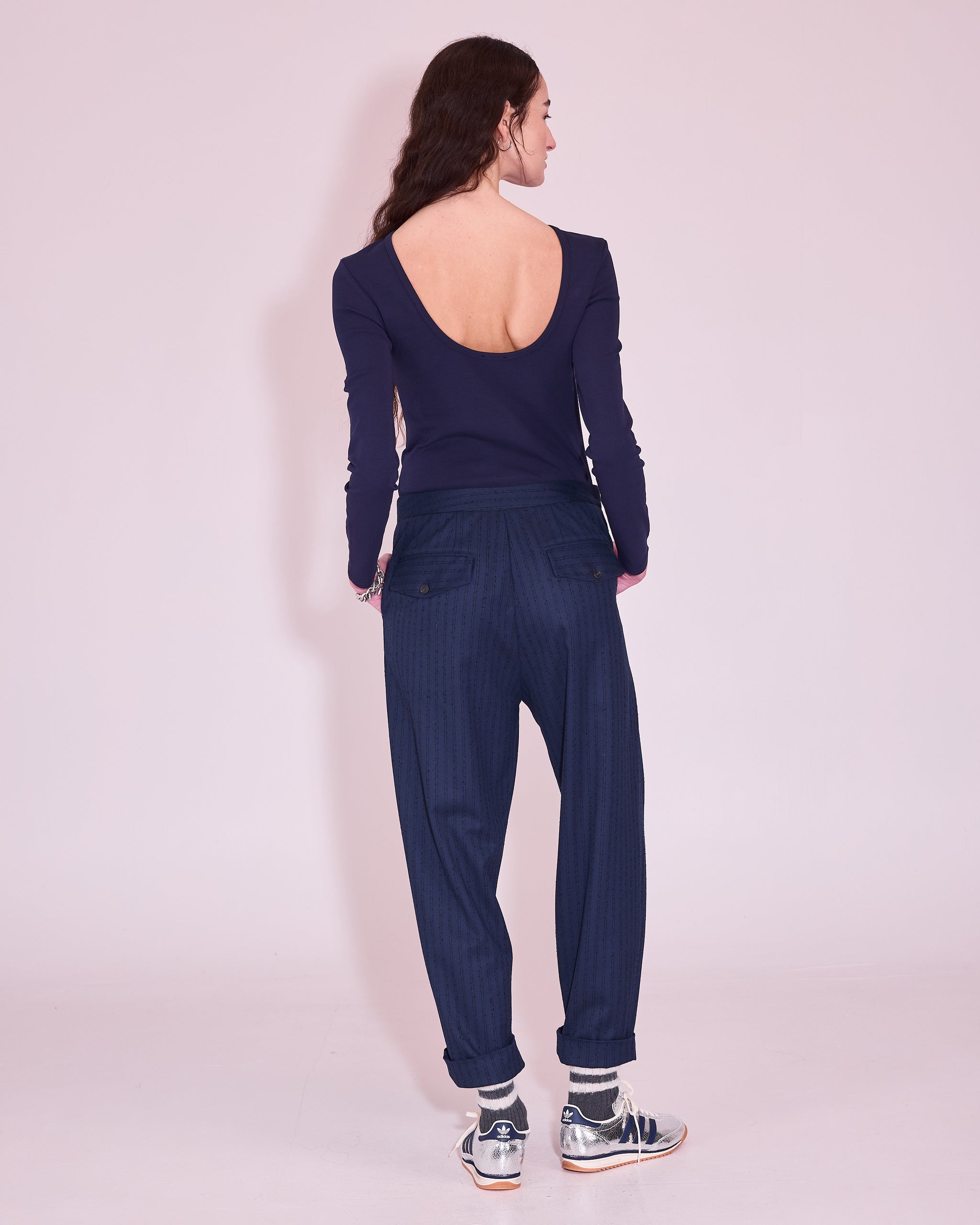 Jérome broek in blue / black stripes