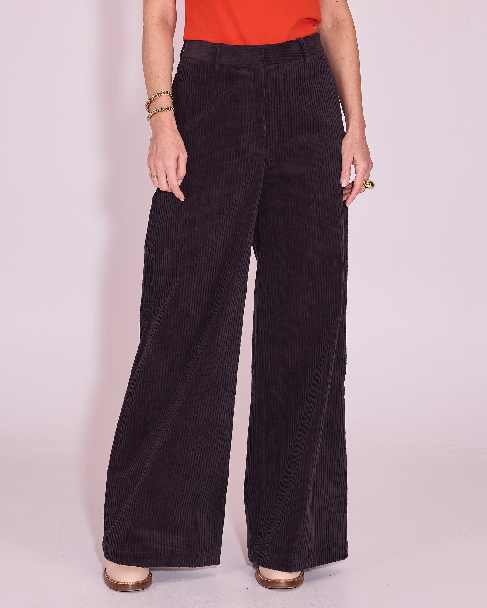 Hector trousers in black bean heavy corduroy