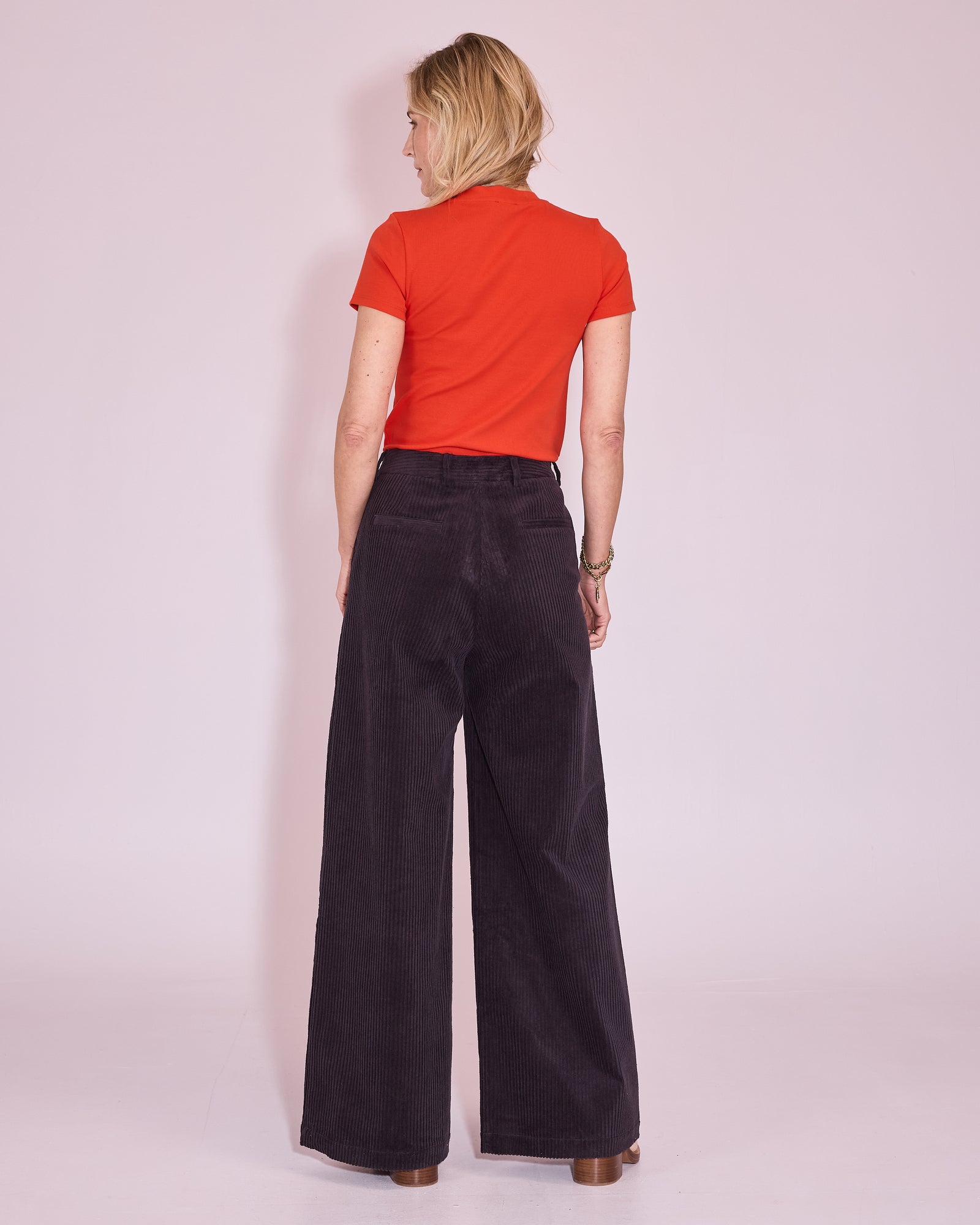 Hector trousers in black bean heavy corduroy
