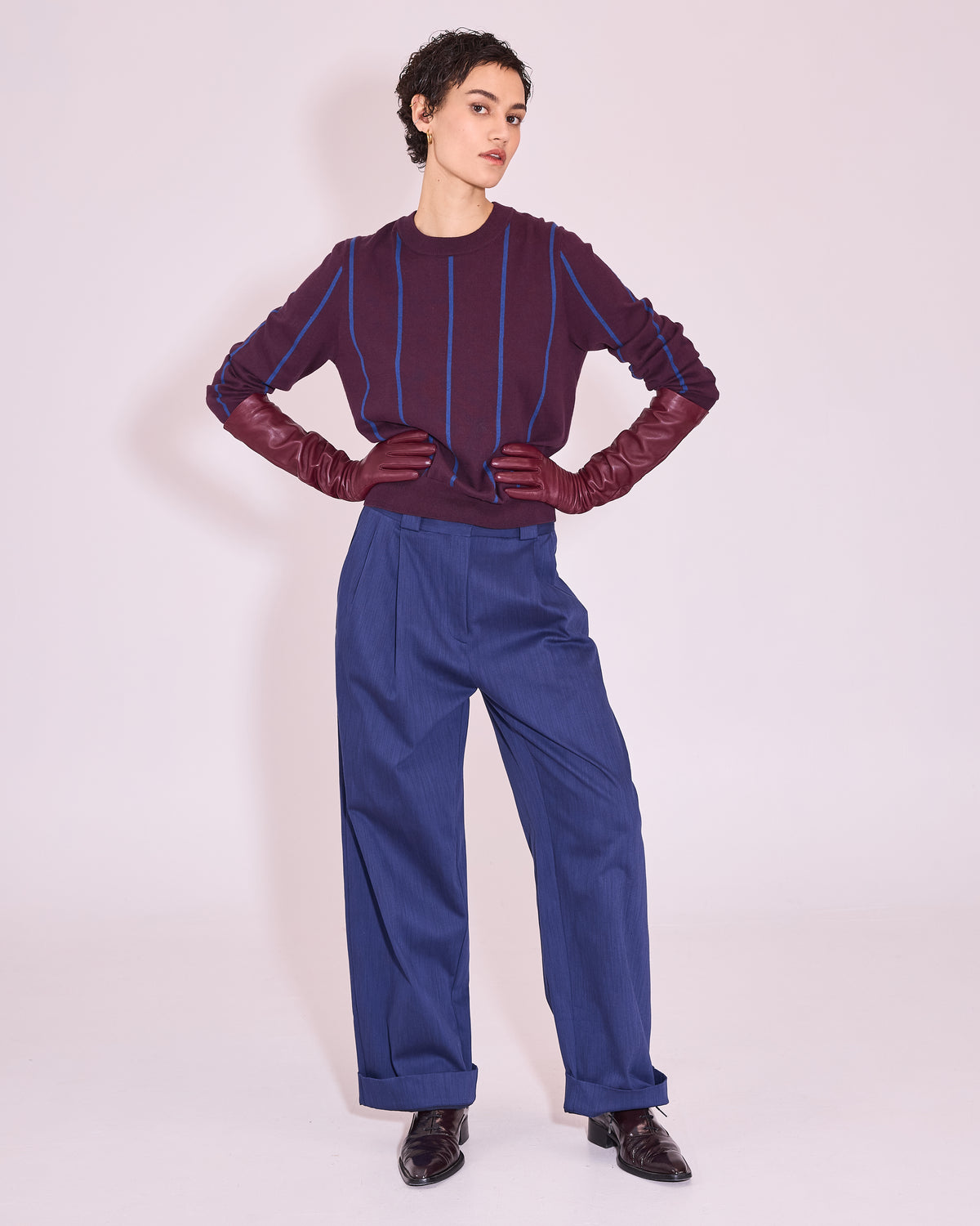 Harpo broek in blue quartz
