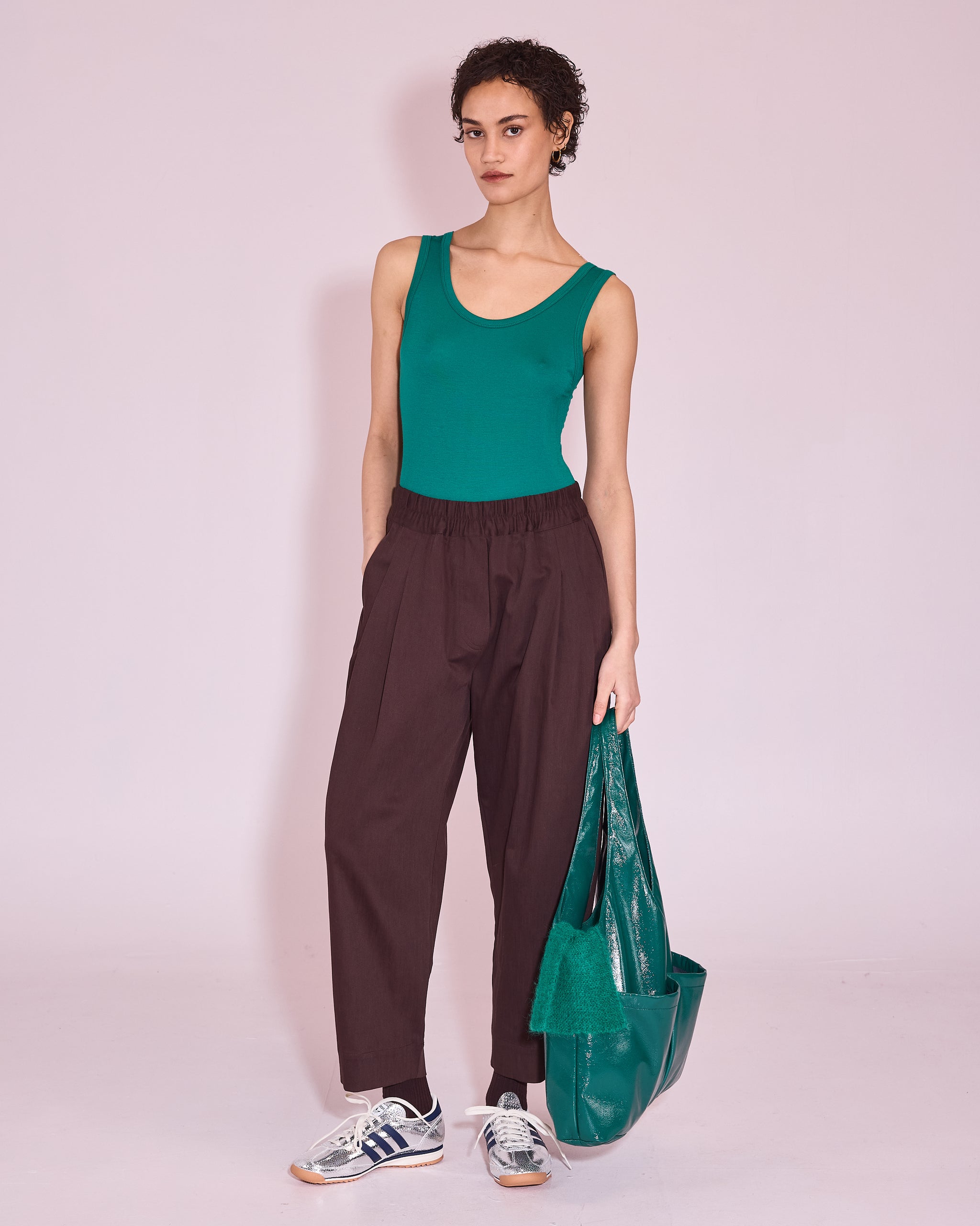 George trousers in dark chocolate