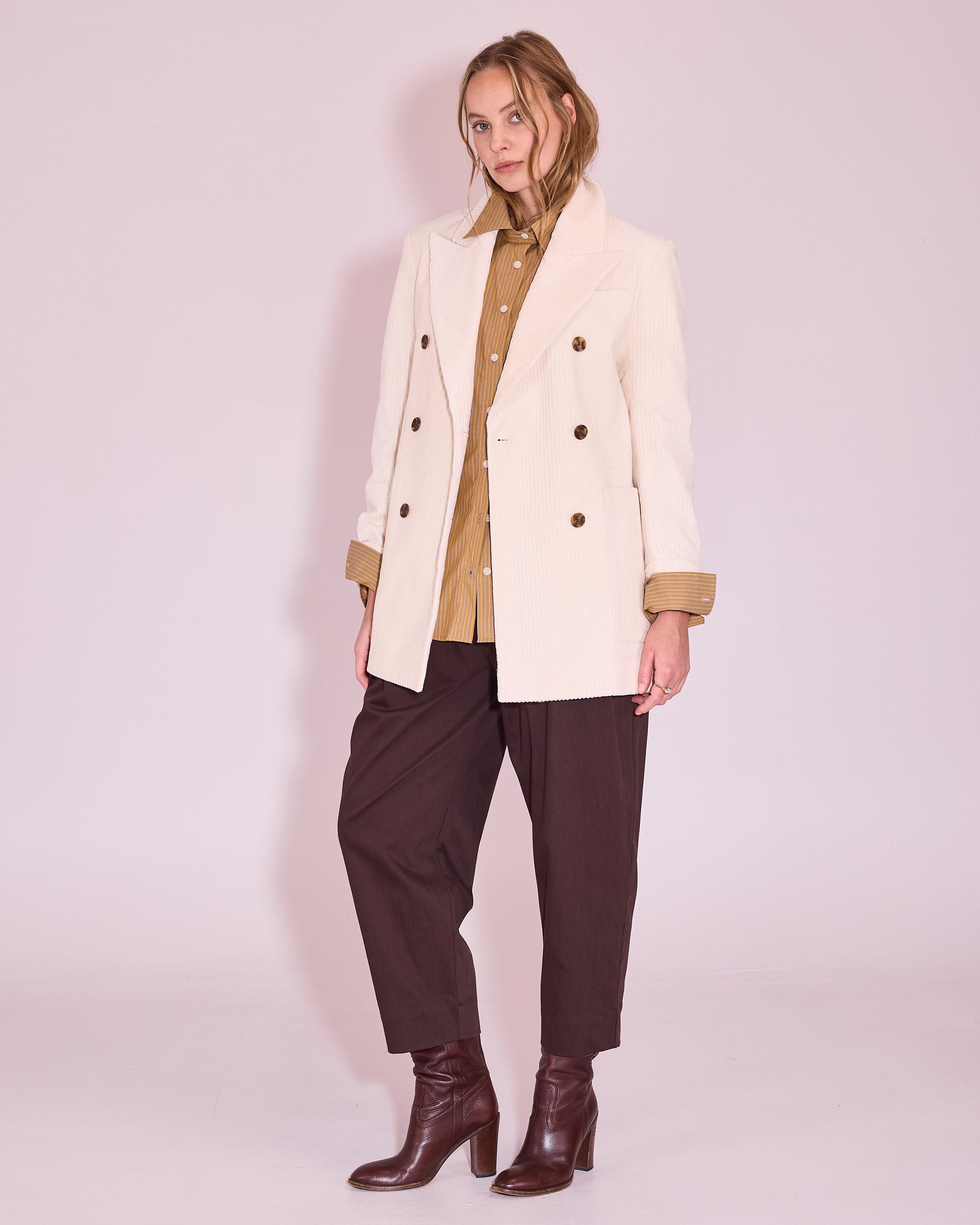 George trousers in dark chocolate