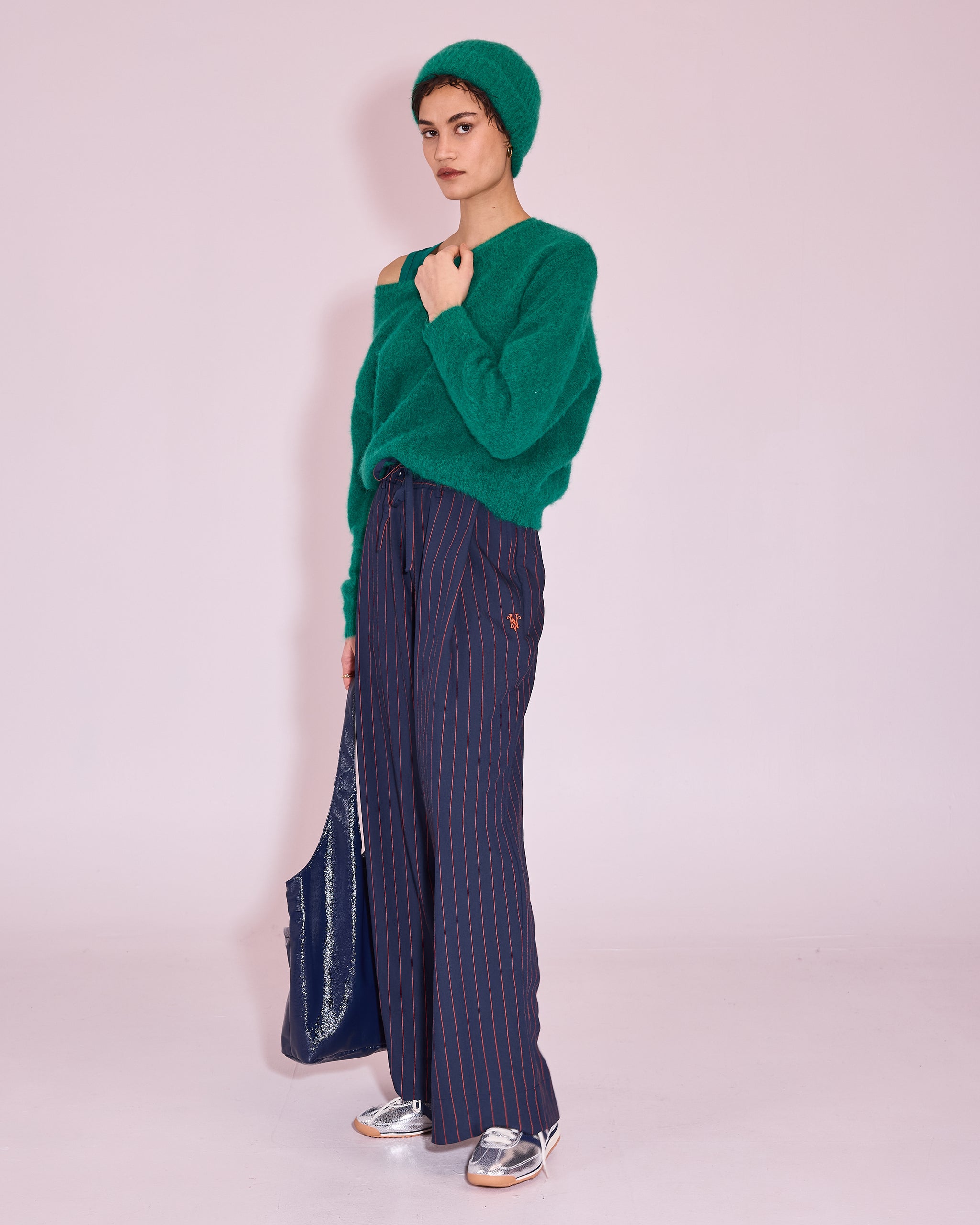 Haiko broek in navy / bright red