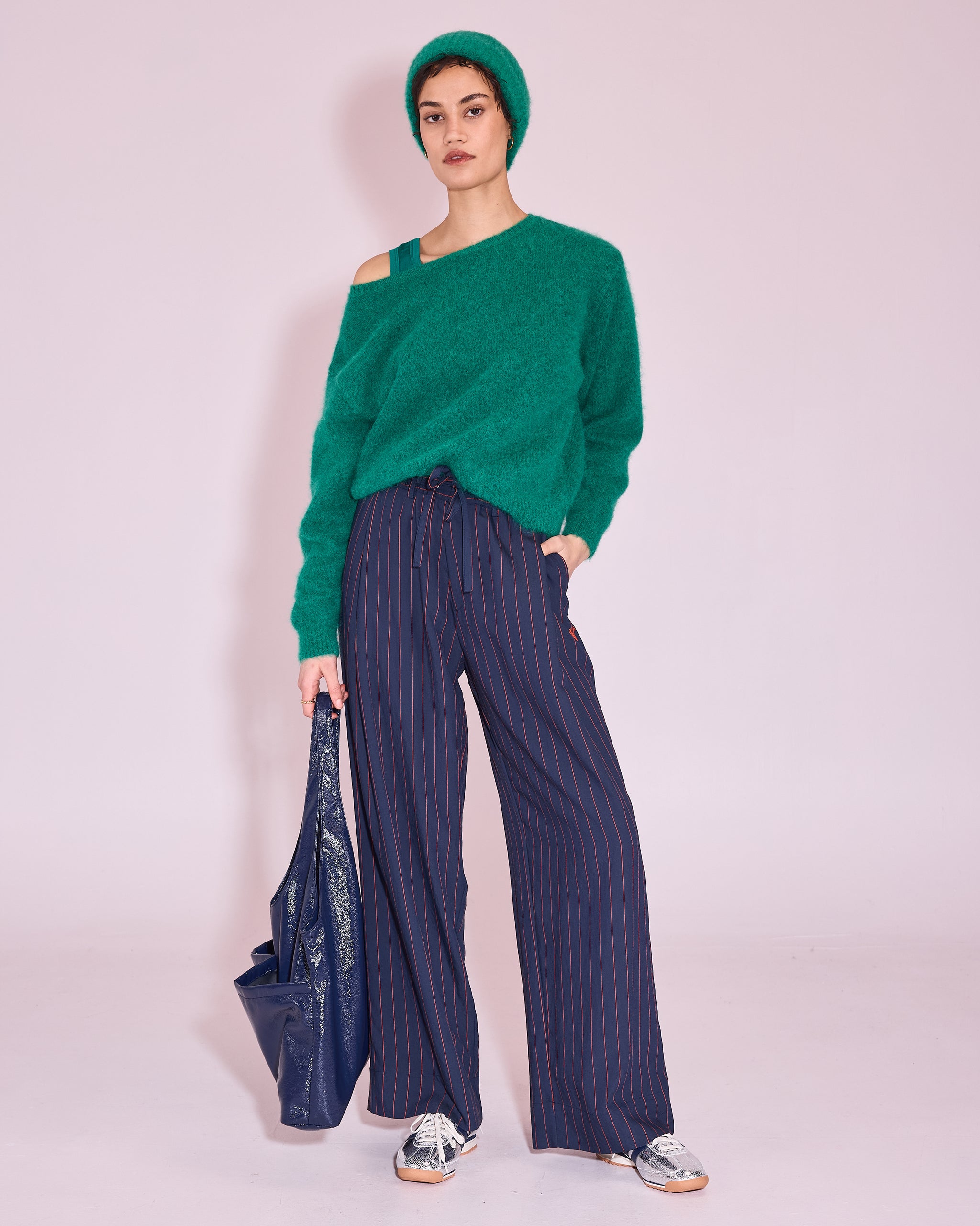 Haiko broek in navy / bright red