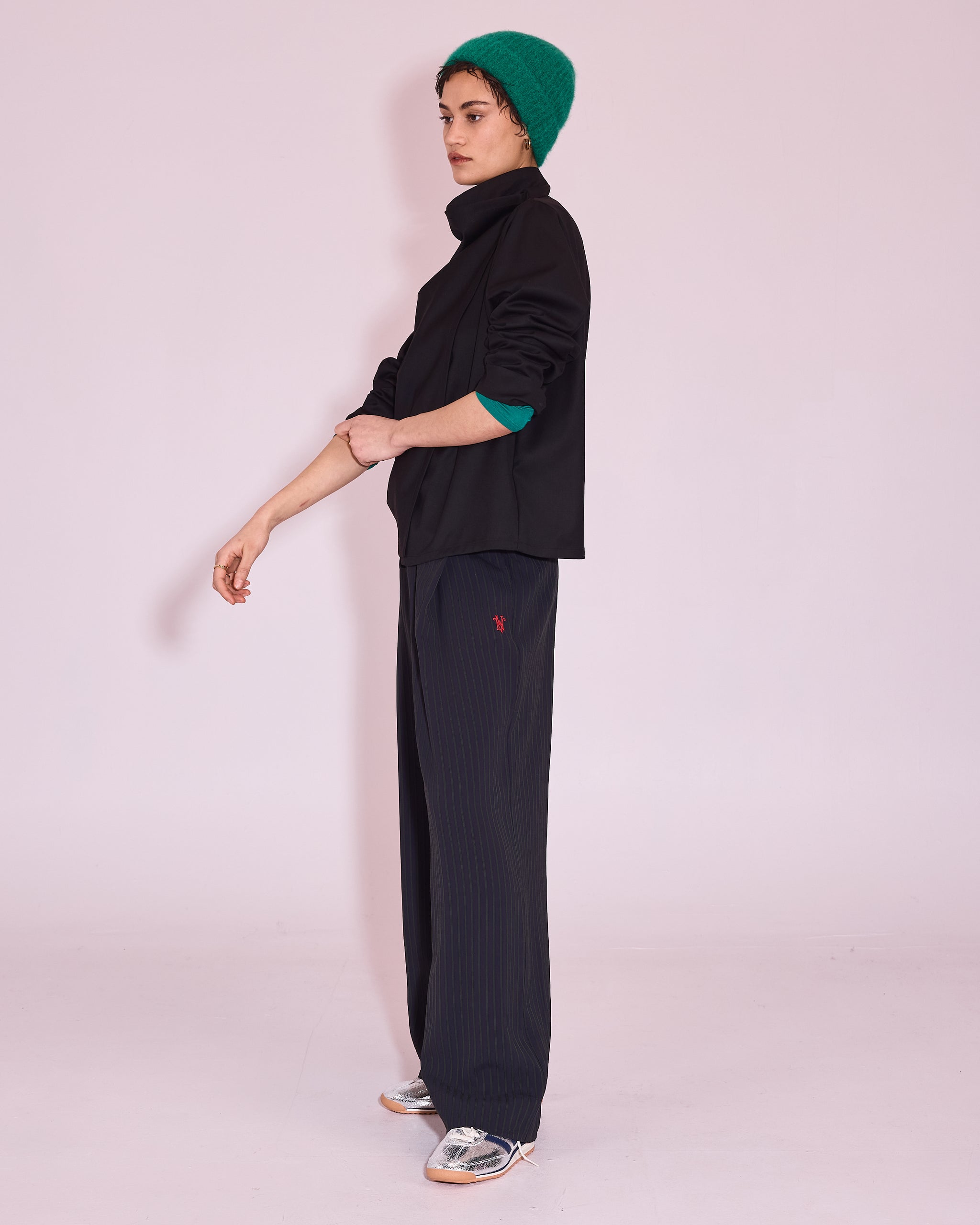 Haiko broek in navy / bright red