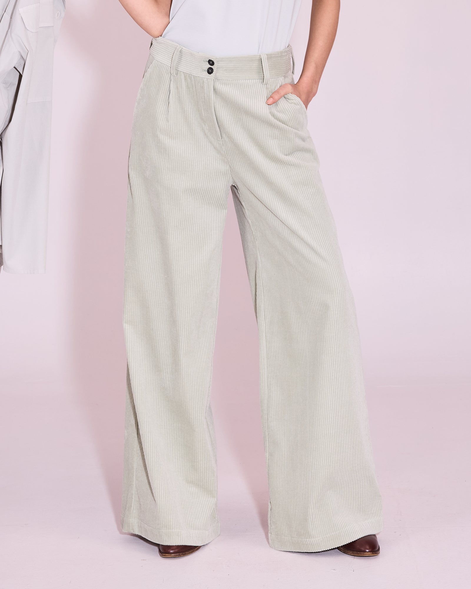Edward broek in aloë corduroy