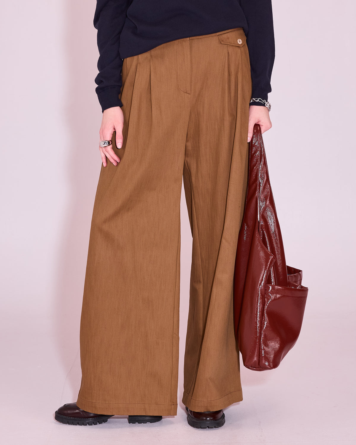 Guy trousers in bronze brown