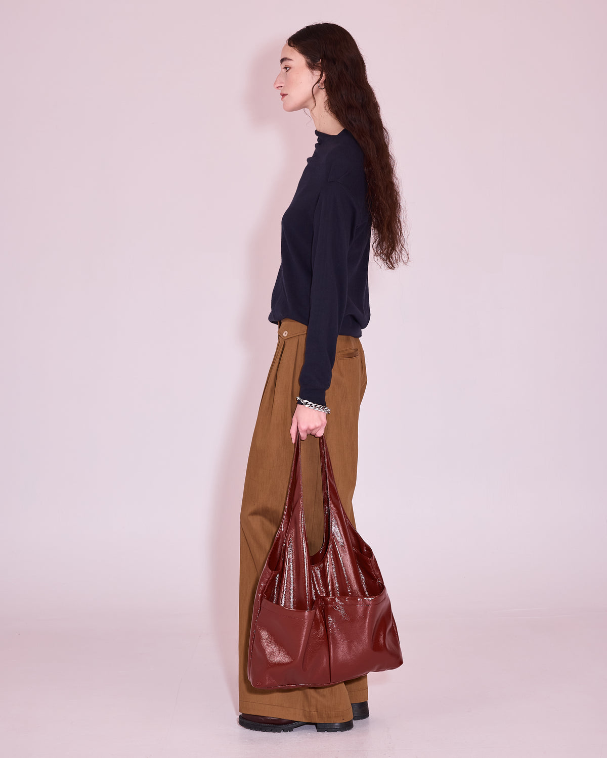 Guy trousers in bronze brown