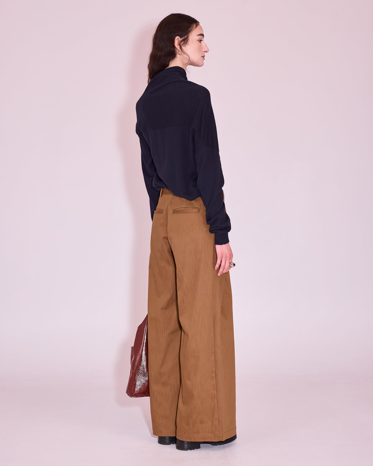 Guy trousers in bronze brown