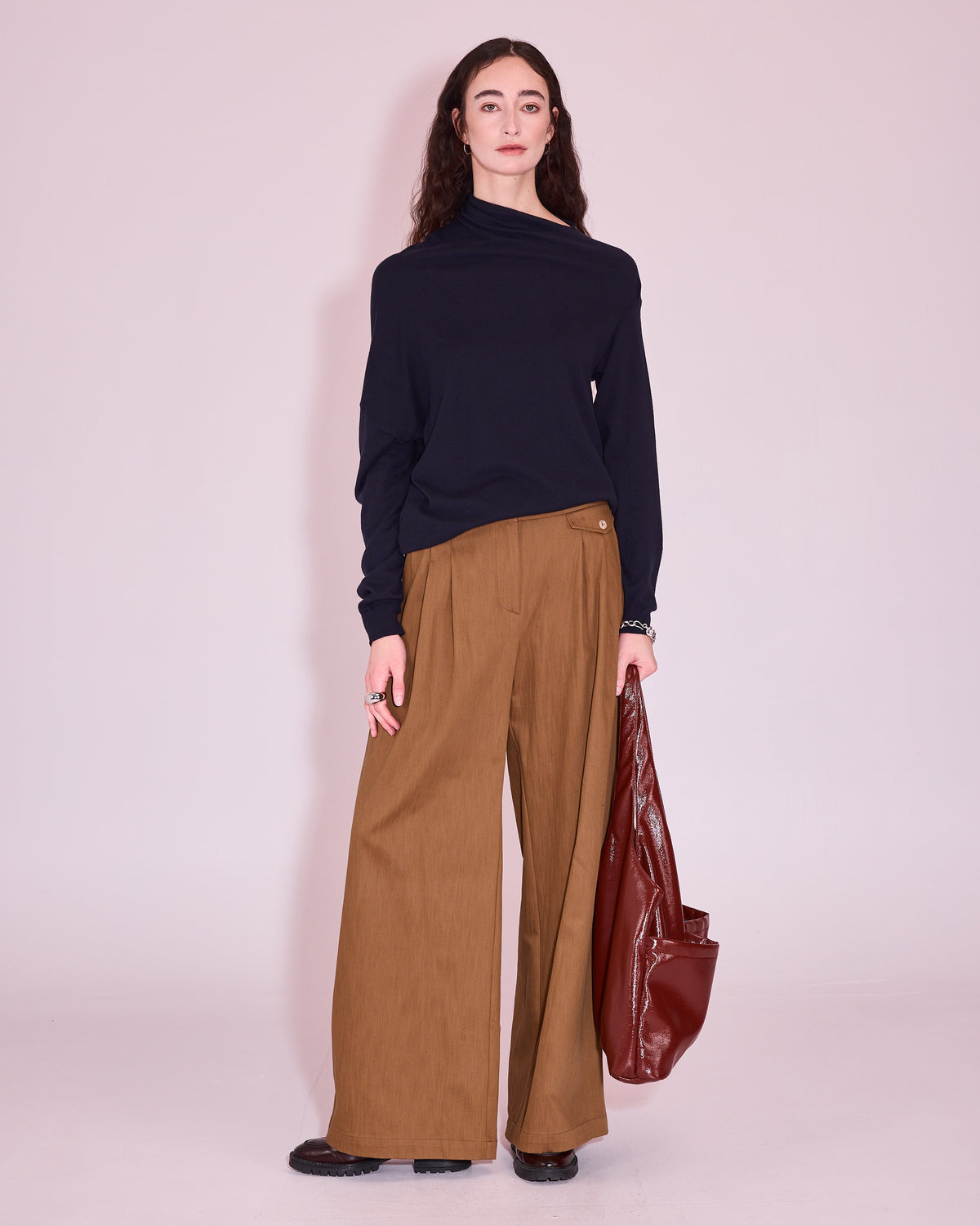 Guy trousers in bronze brown