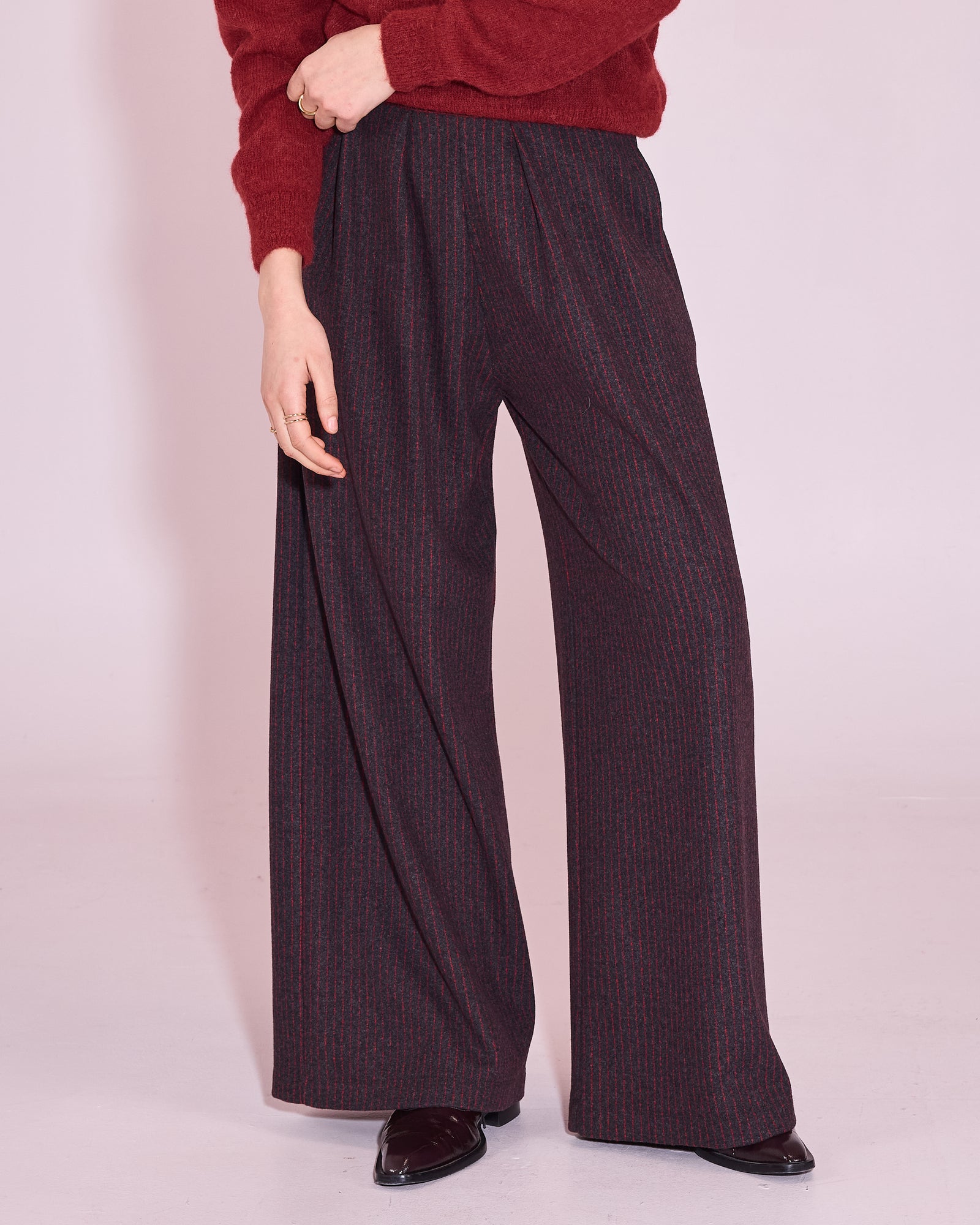 Egbert broek in bright red stripes