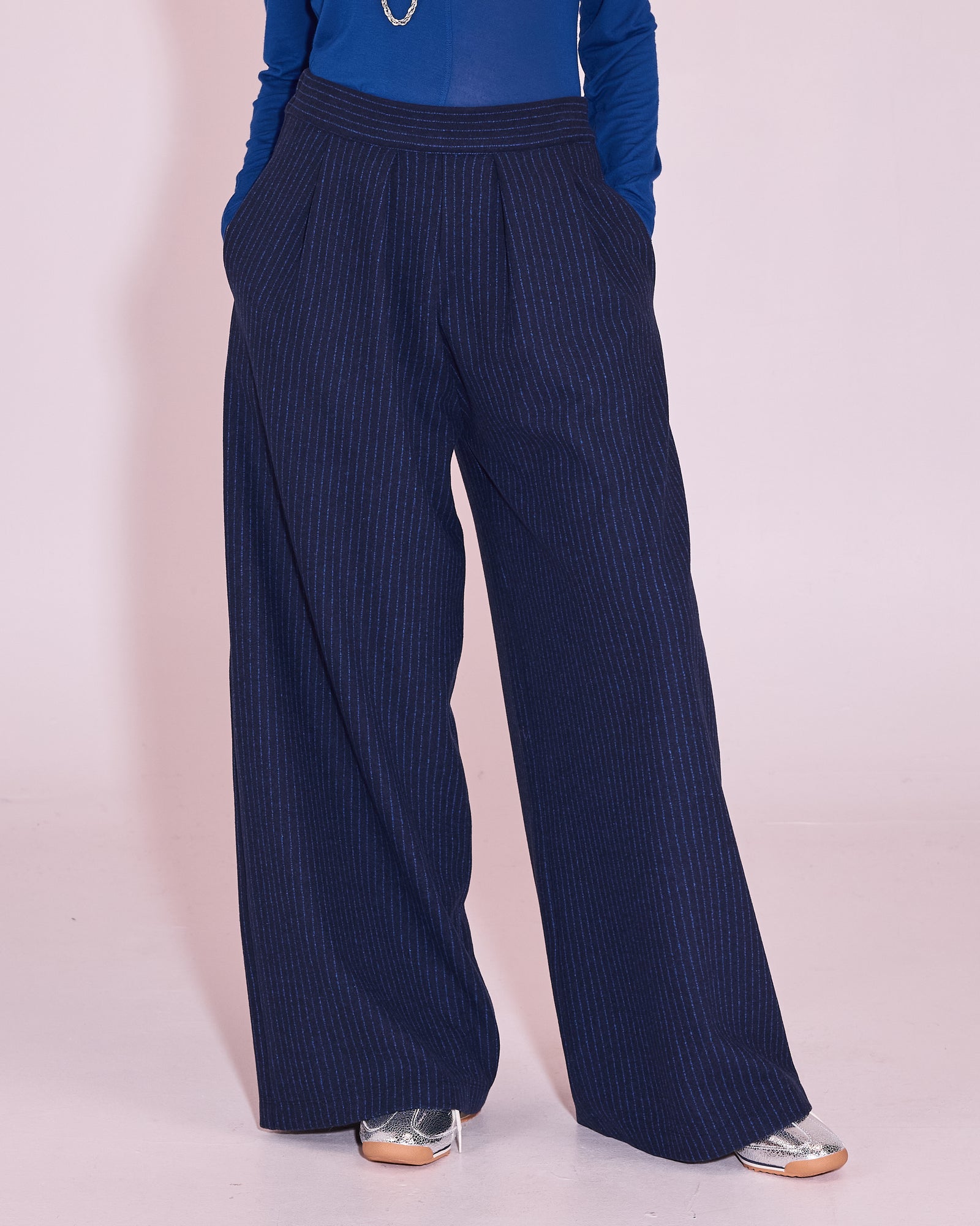Egbert broek in bright blue stripes