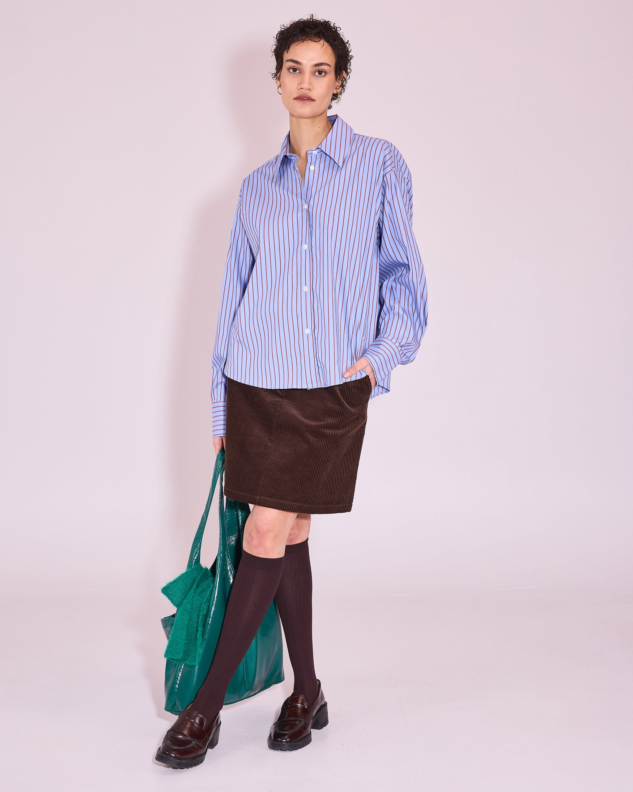 Jilly skirt in espresso corduroy