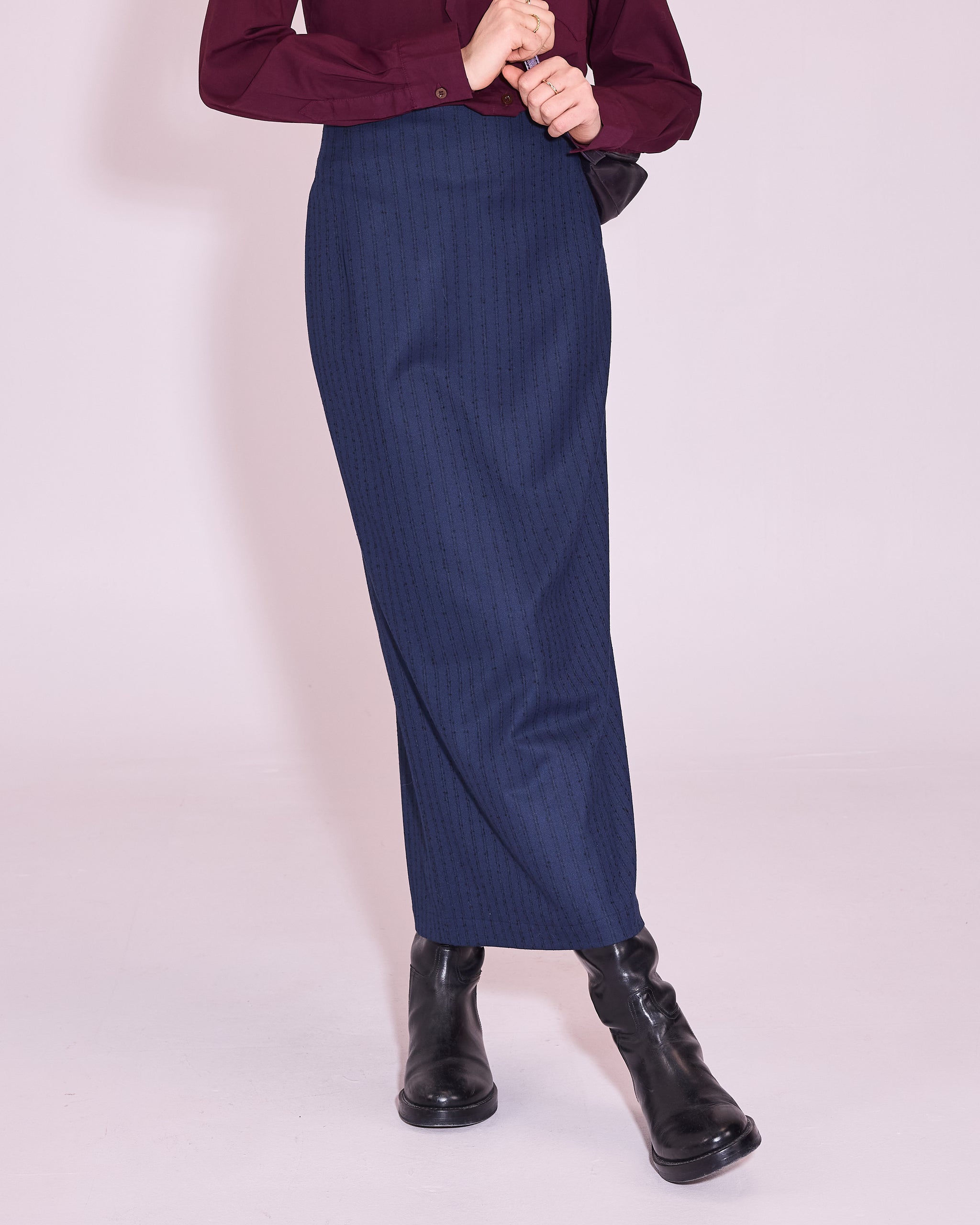Josie skirt in blue / black stripes