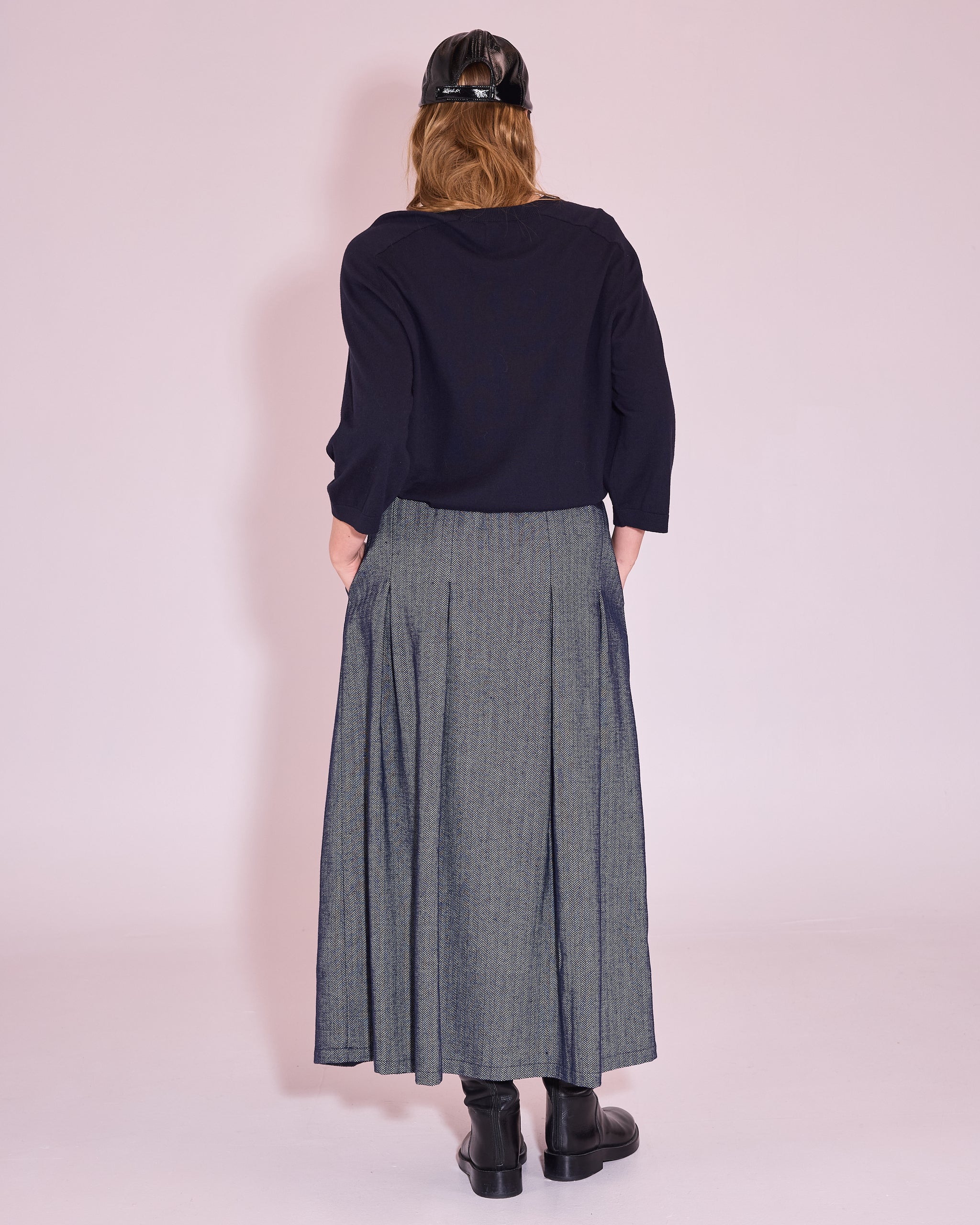Fieke rok in academy blue