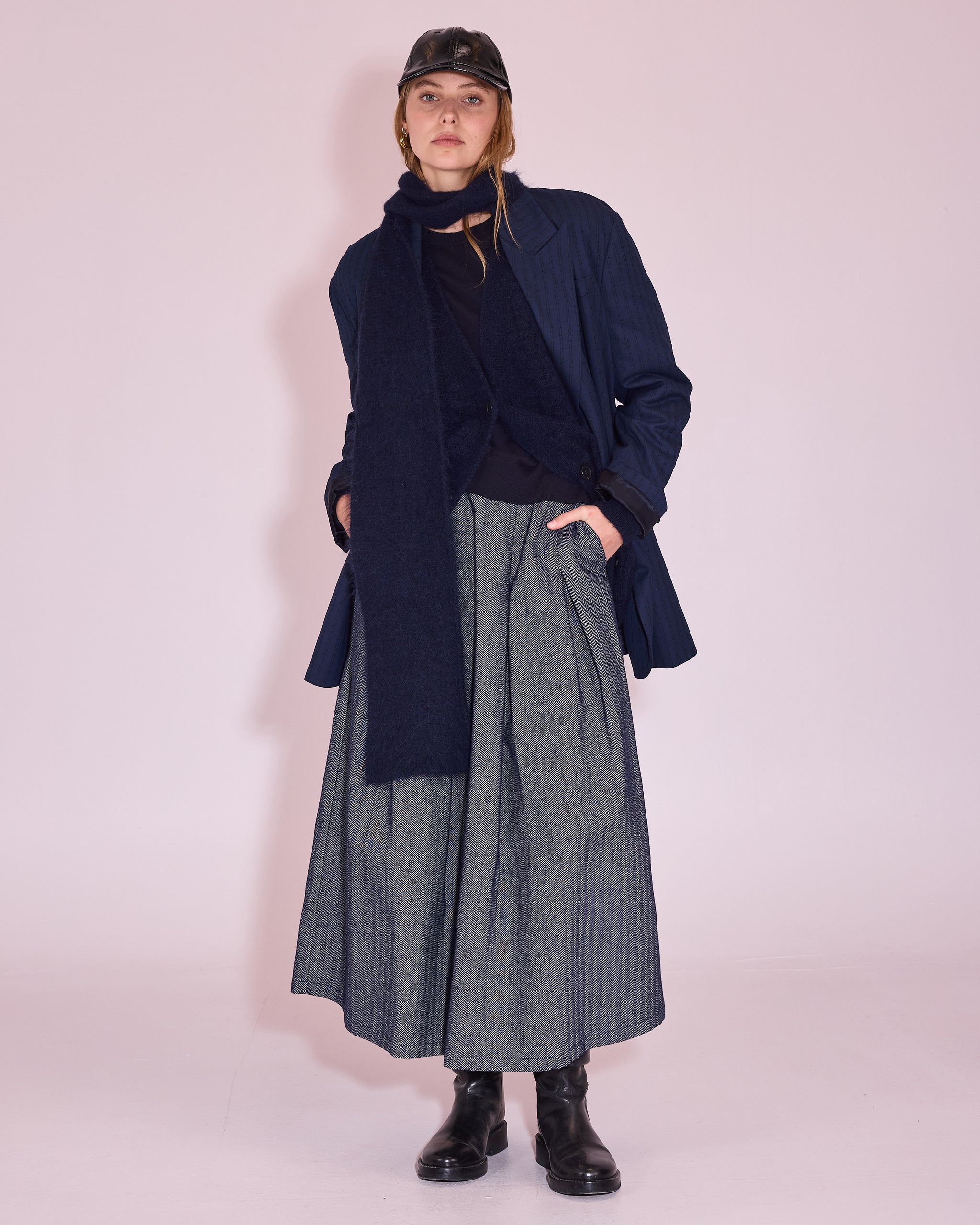 Fieke rok in academy blue
