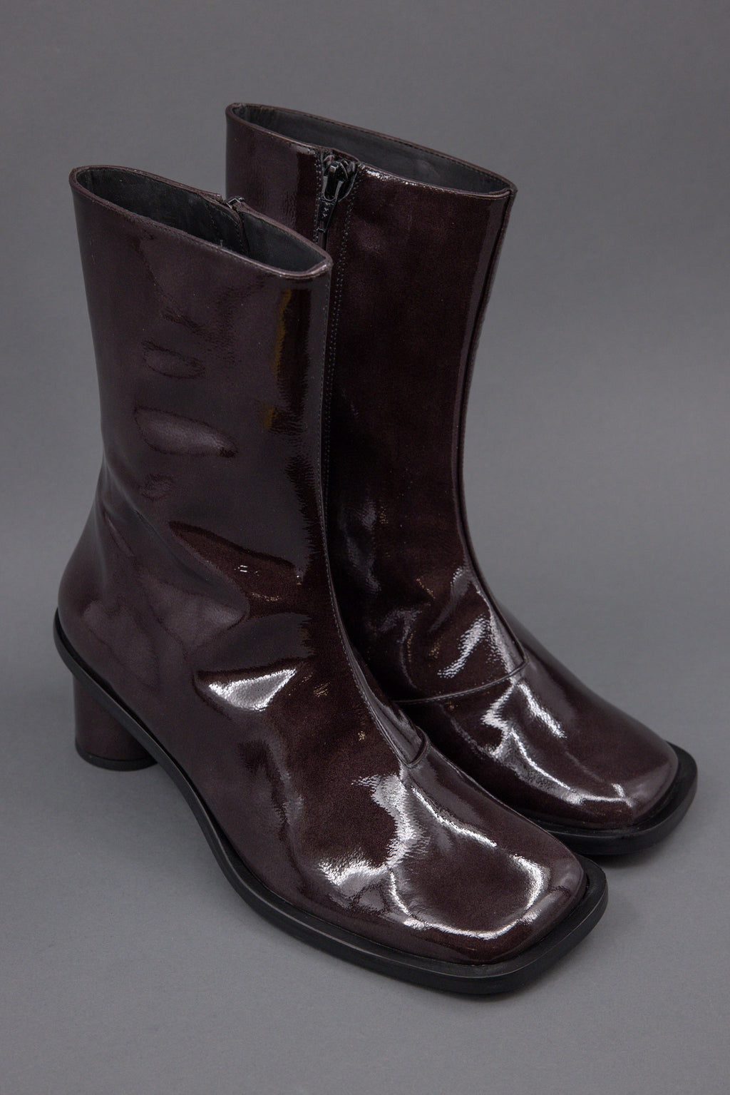 Grada ankle booth in patent after dark