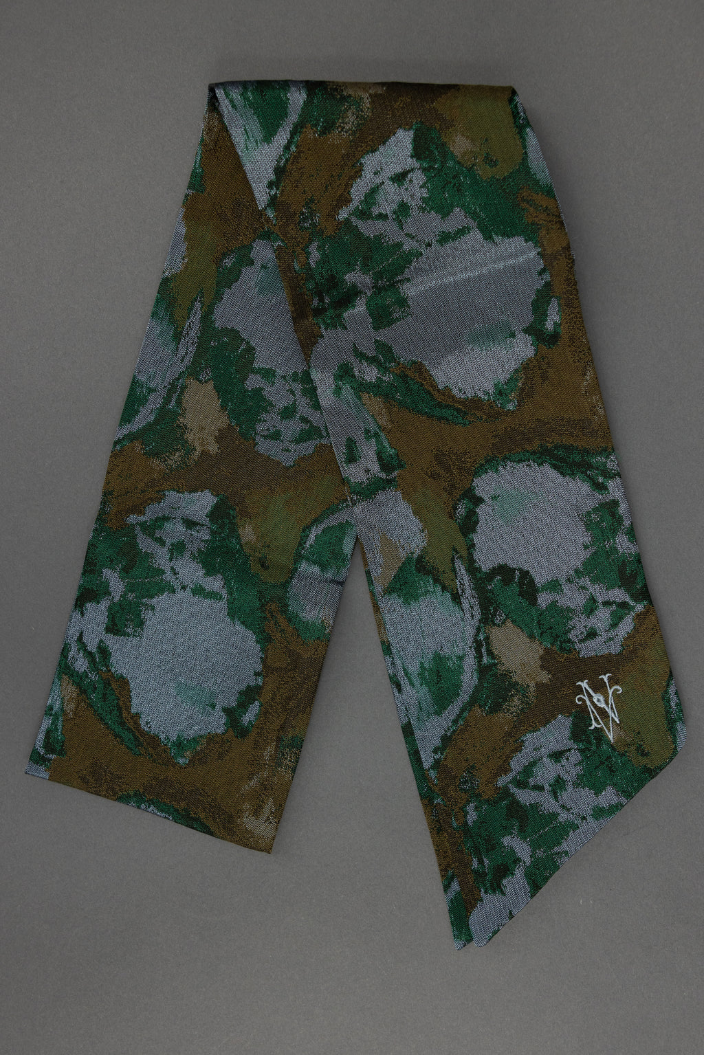 Grisa scarf in rivergreen jacquard