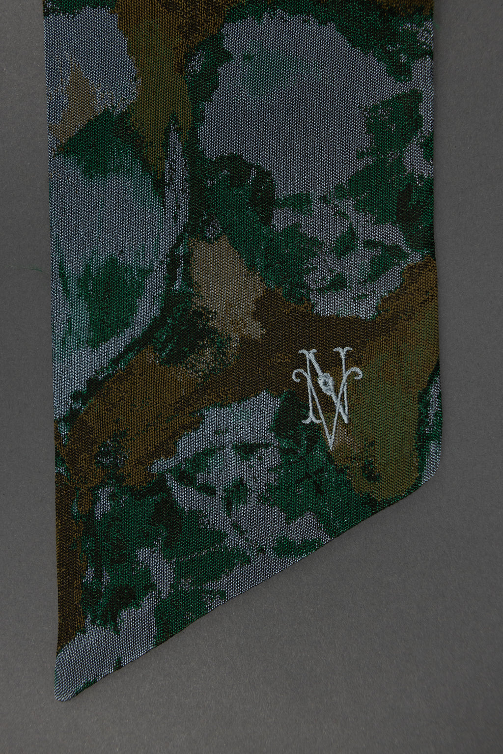 Grisa scarf in rivergreen jacquard