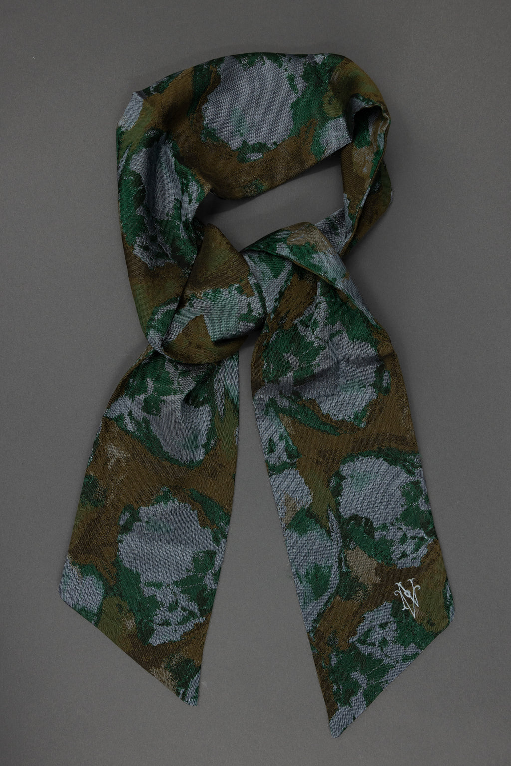 Grisa scarf in rivergreen jacquard