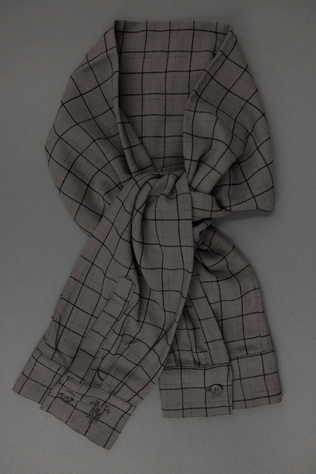Ganna scarf in grey black checks